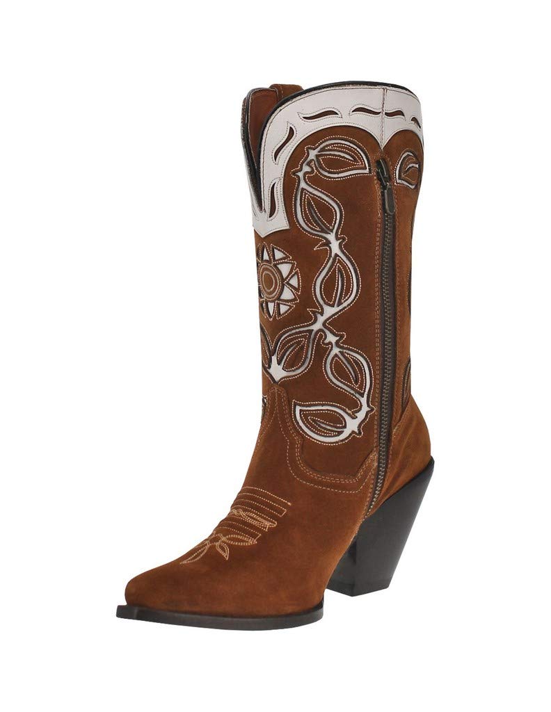 Dan Post Women's Moni Tool-Inlay Snip Toe Boots - Mid Calf, 2-3