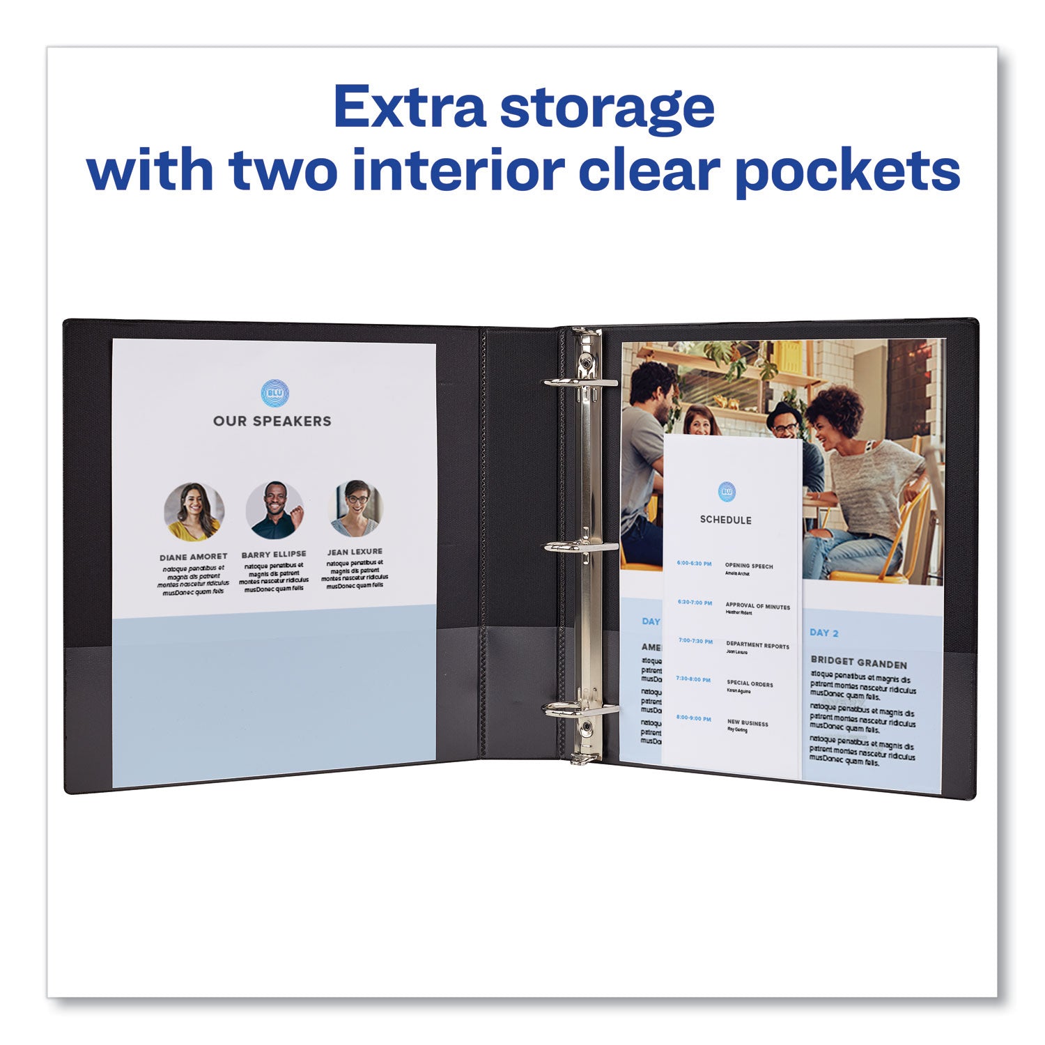 Avery® Durable 3-Ring Binder with DuraHinge™ Technology - 1.5