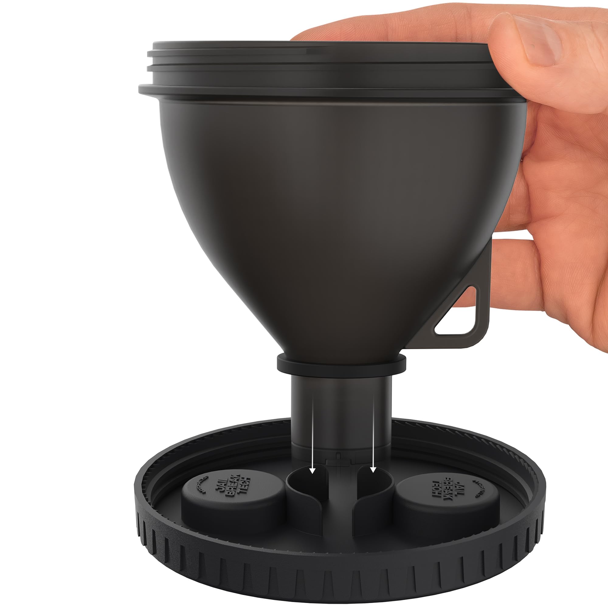 6-Piece Portable Funnel System for Protein Shakers & Water Bottles - Large/Small Detachable Funnels with Pill Organizer | Perfect for Gym, Travel & Daily Supplement Storage by Hydra Cup ProStand