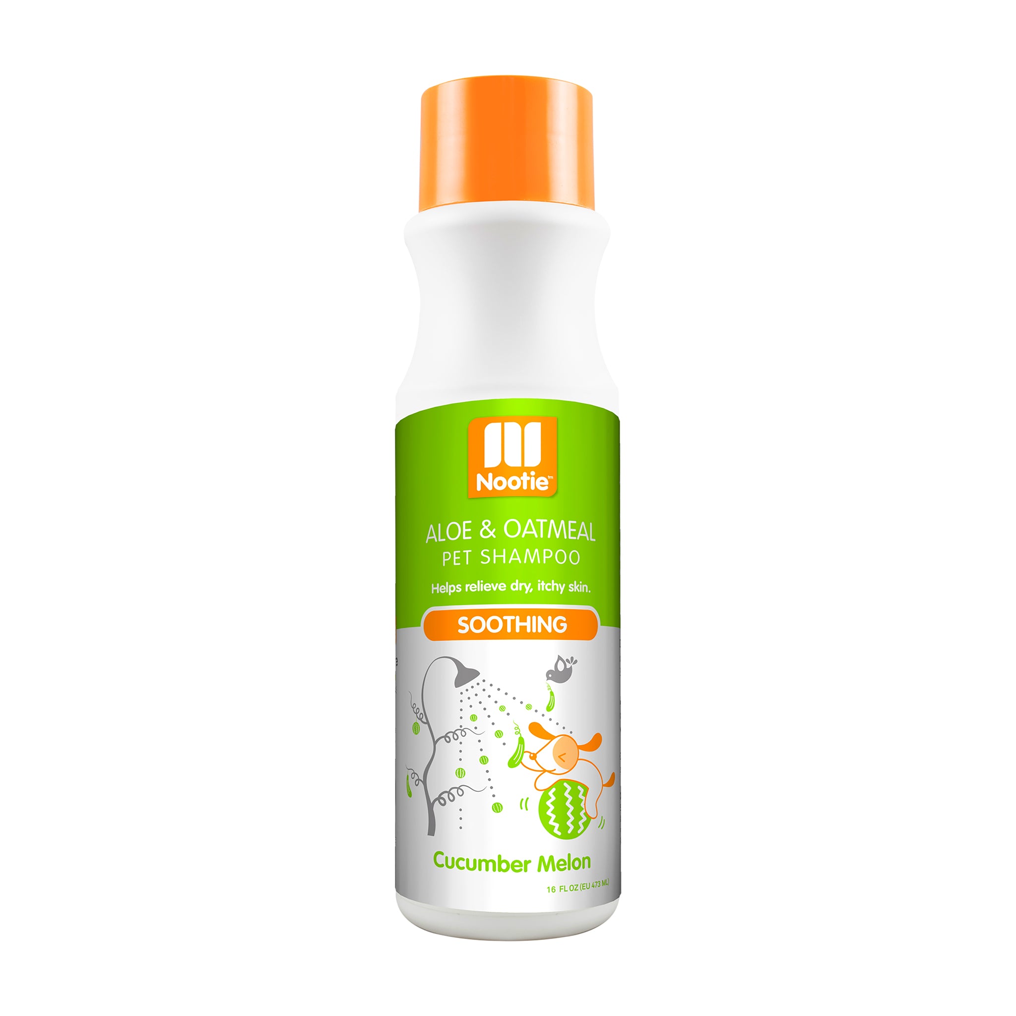 Nootie Soothing Aloe & Oatmeal Shampoo for Dogs - Cucumber Melon Scent | Gentle Cleansing for Itchy, Dry Skin | Perfect for Bath Time & Grooming Sessions