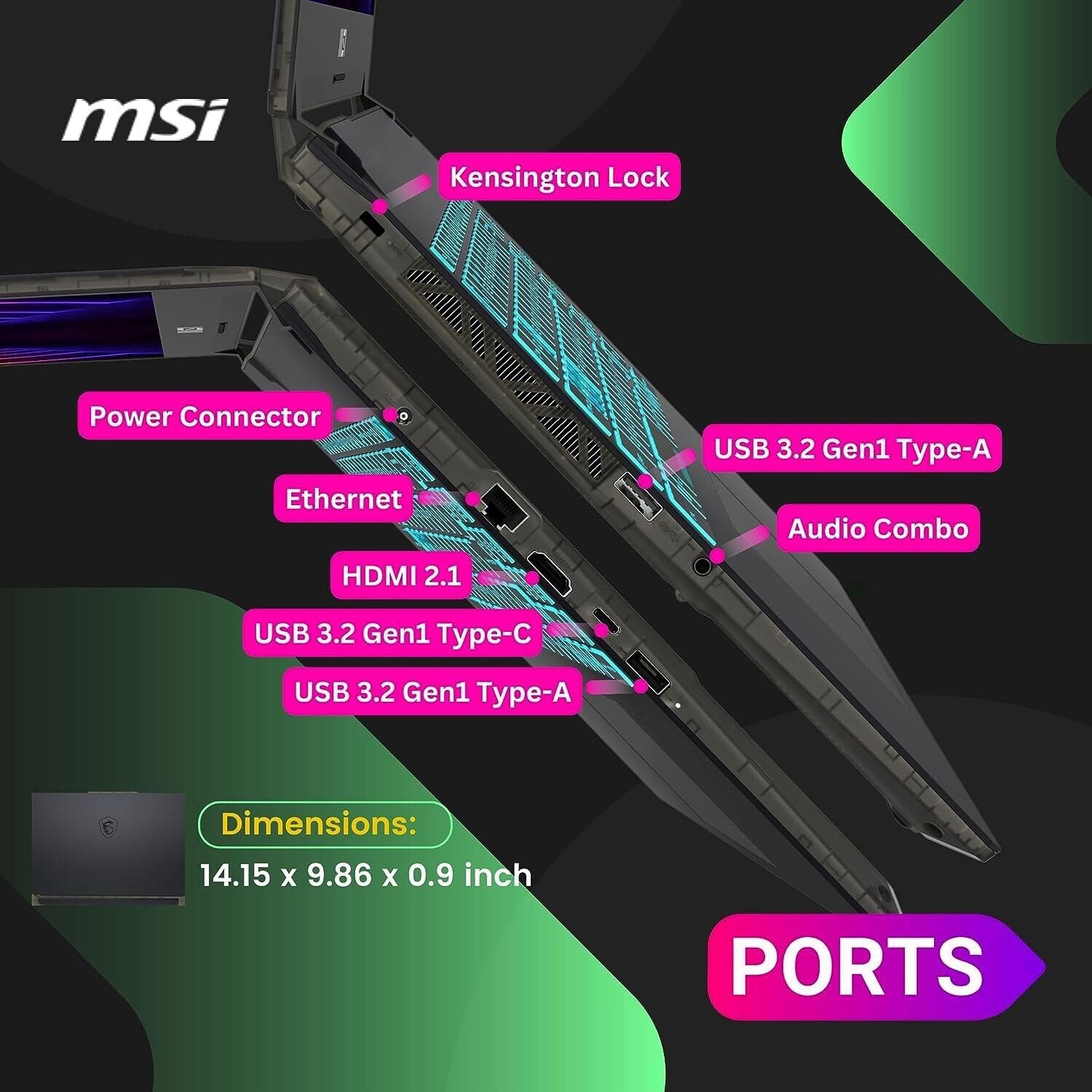 MSI Cyborg 15 Gaming Laptop - 15.6