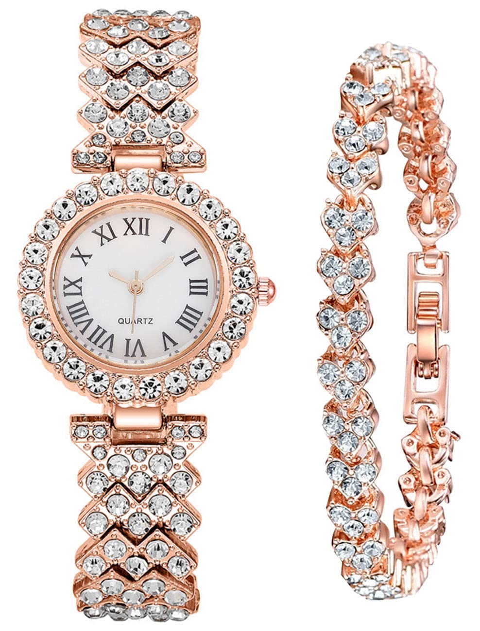 Luxury Diamond Bracelet Watch for Women - Fashion Casual Quartz Wristwatch - Elegant Ladies Watch for Daily Wear, Office & Special Occasions