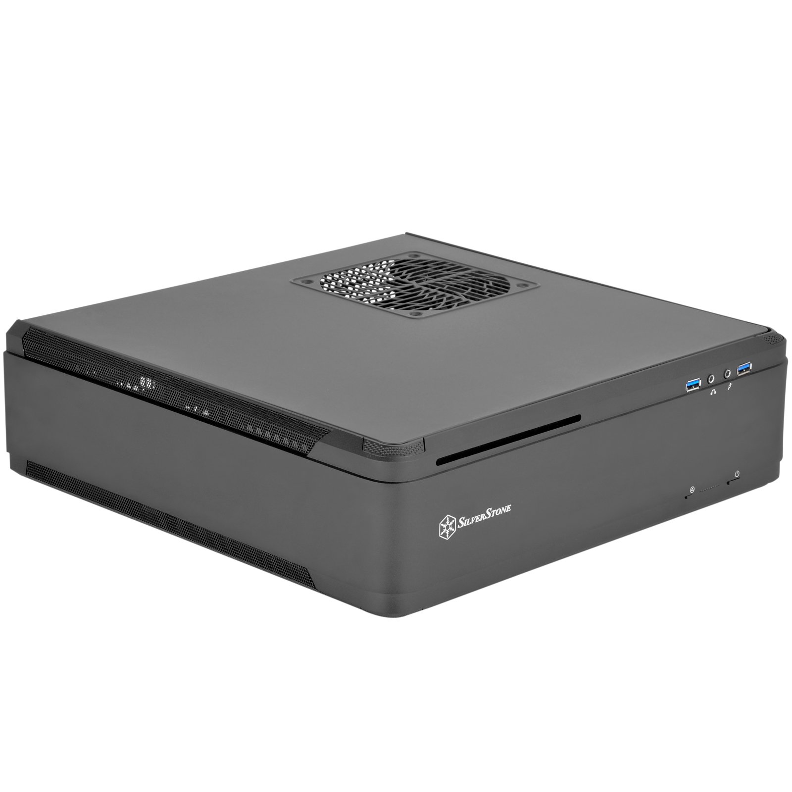 SilverStone Technology FTZ01B Black Aluminum Mini-ITX/DTX Small Form Factor PC Case with PCI-E Riser & Low Profile Fans - Compact Gaming & Home Theater Computer Builds