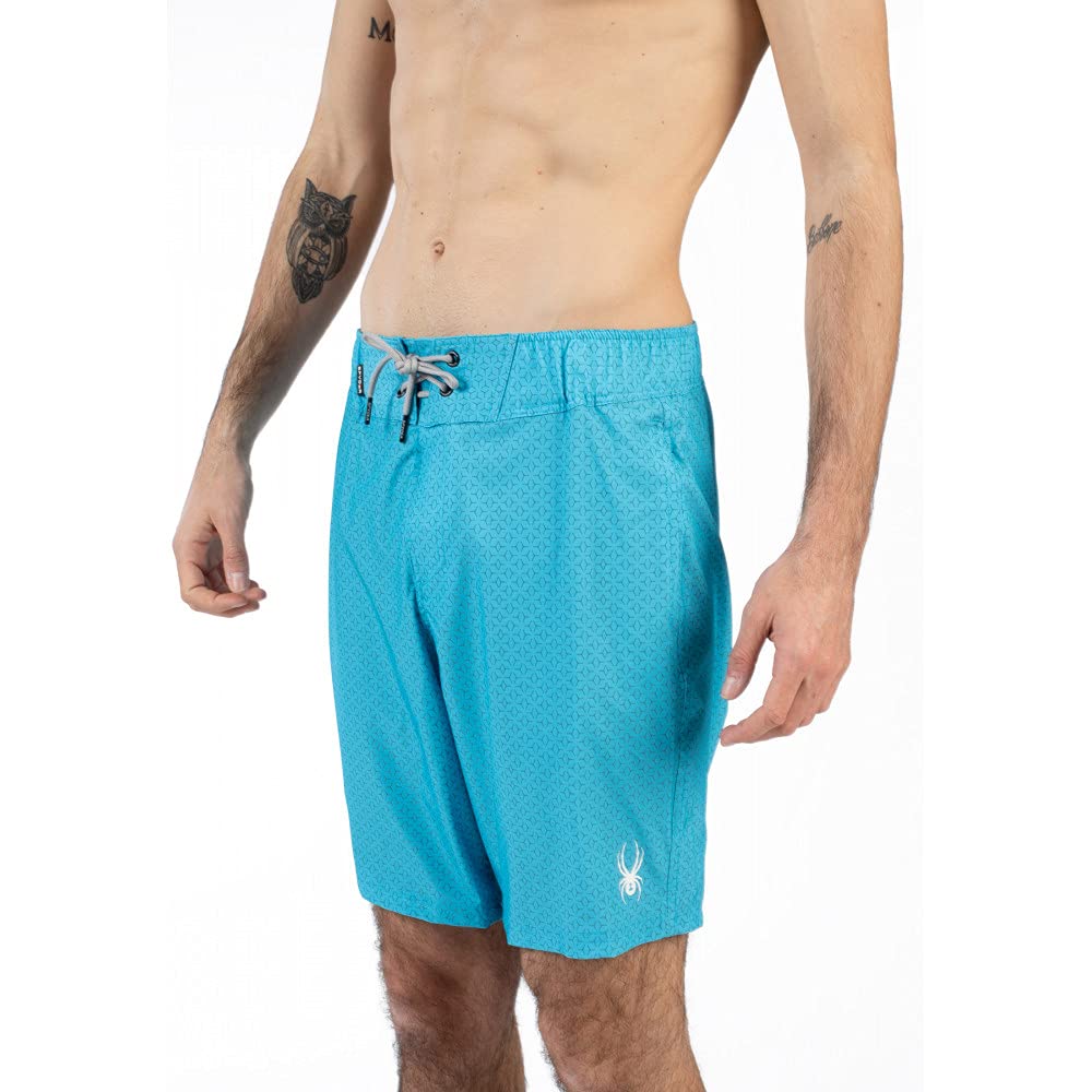 Spyder Men's Quick-Dry Stretch 7-inch Swim Trunks with UPF 50+ Sun Protection, Gym Shorts with Pockets & Mesh Liner - Perfect for Swimming, Beach, Workout & Summer Activities