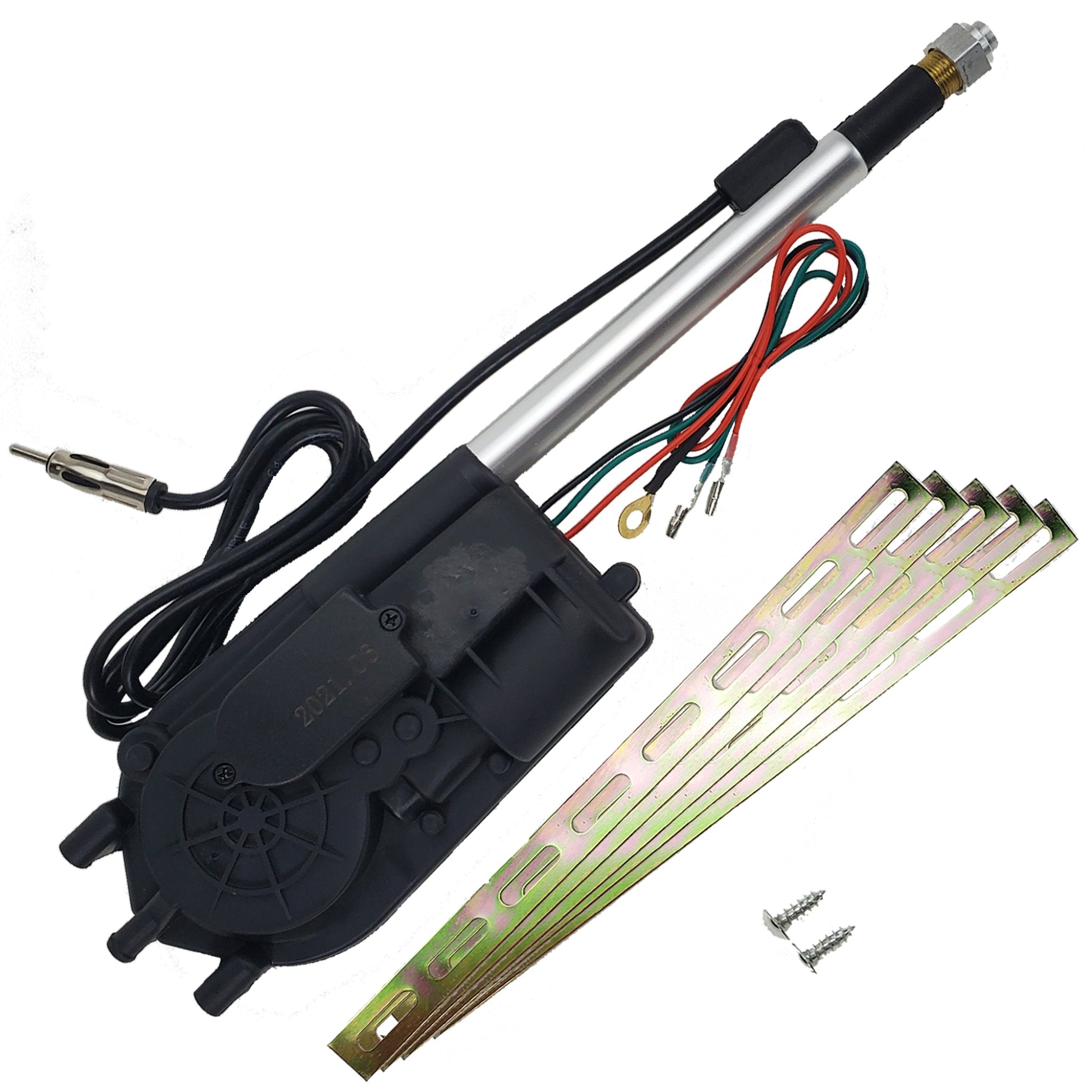 1903-1904 Buick Model B AM/FM Radio Flush Mount Kit with Automatic Power Antenna - 12V Electric Stainless Steel Aerial Mast - Perfect for Classic Car Restoration & Vintage Auto Upgrades