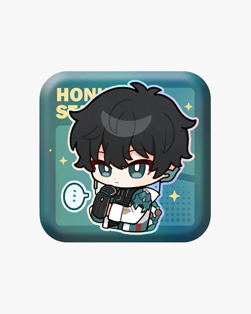 Honkai: Star Rail Pom Pom Gallery Series Square Badge - Anime Collectible Pin for Cosplay, Conventions & Gaming Merchandise Display