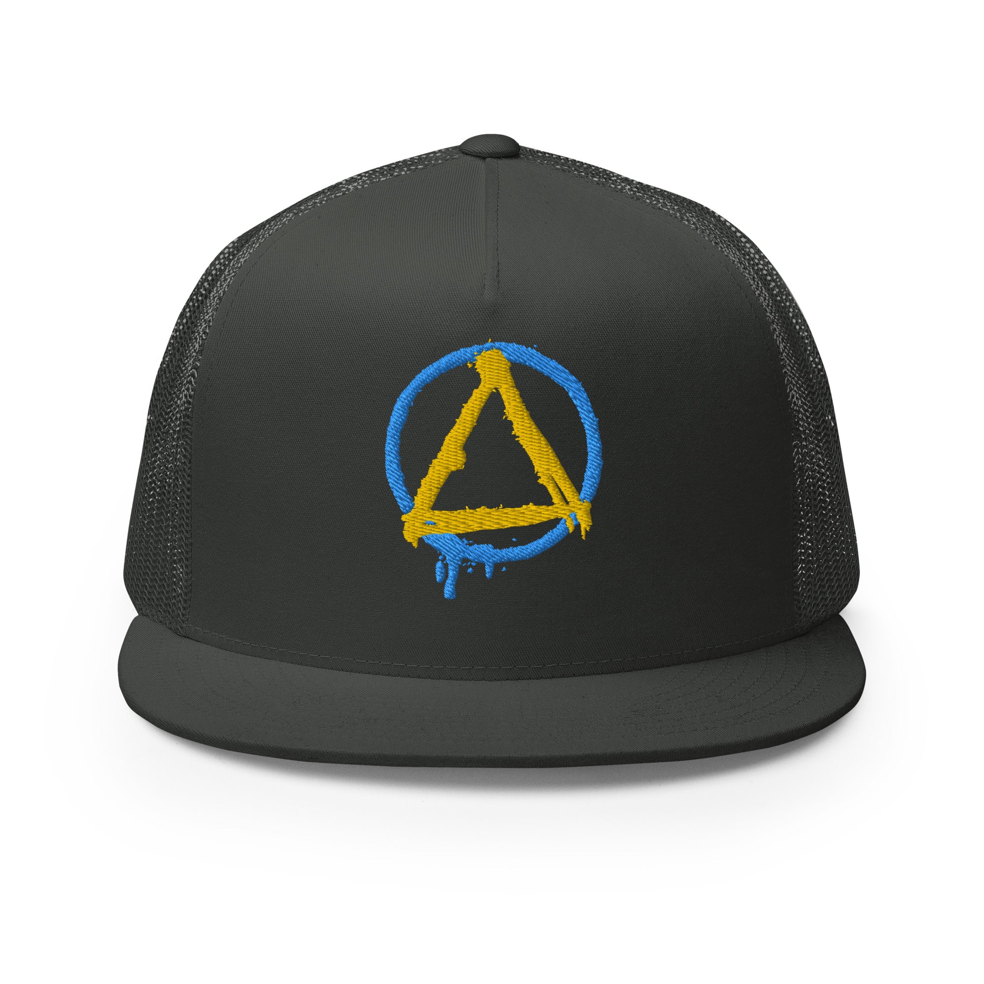 Graffiti Sobriety Symbol Trucker Hat - Stylish Baseball Cap for Recovery Support & Streetwear Fashion - Perfect for AA Meetings, Concerts, and Urban Outfits