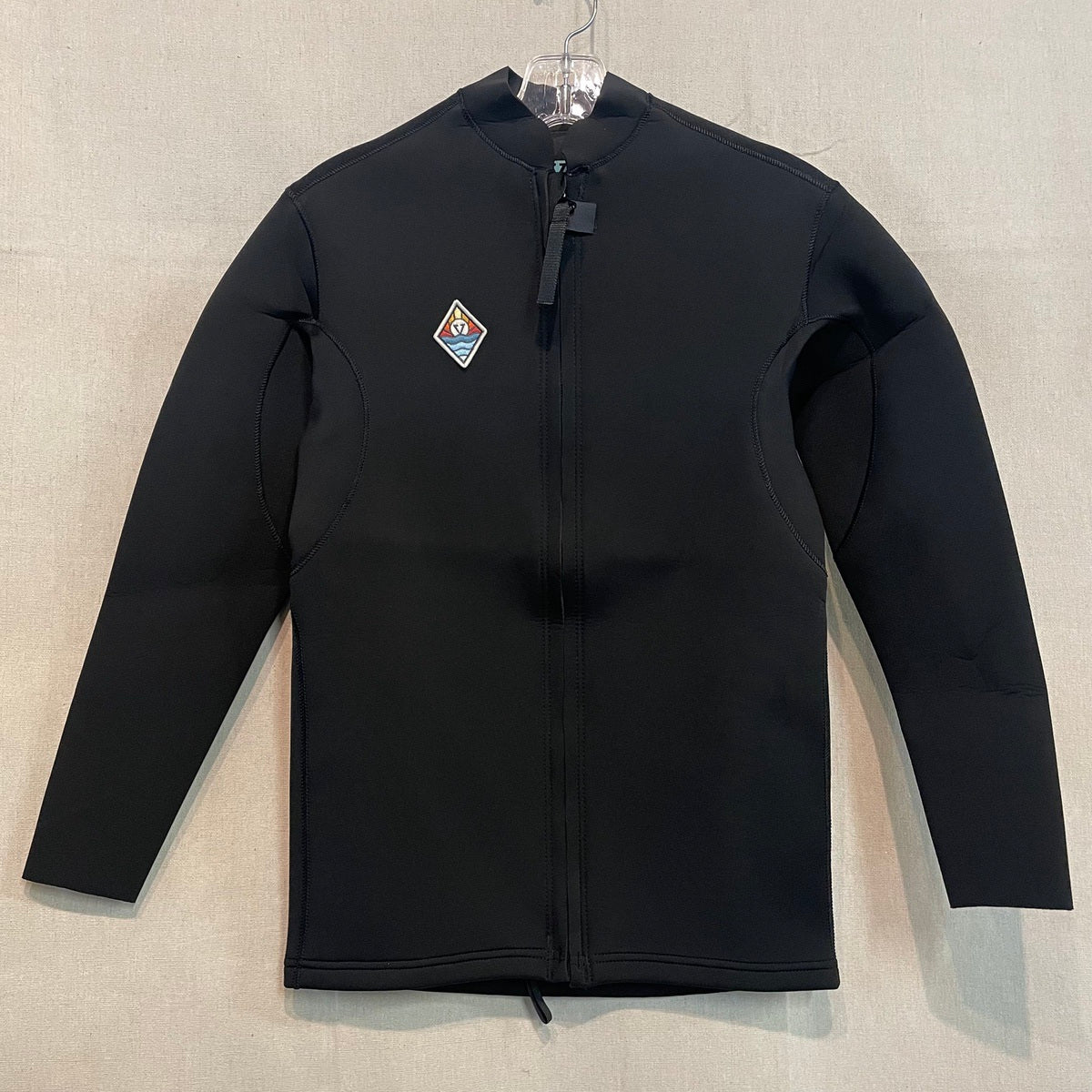 2mm Men's Vissla Solid Front Zip Wetsuit Jacket - Black | Surfing, Diving & Water Sports | Warm & Flexible Neoprene Protection