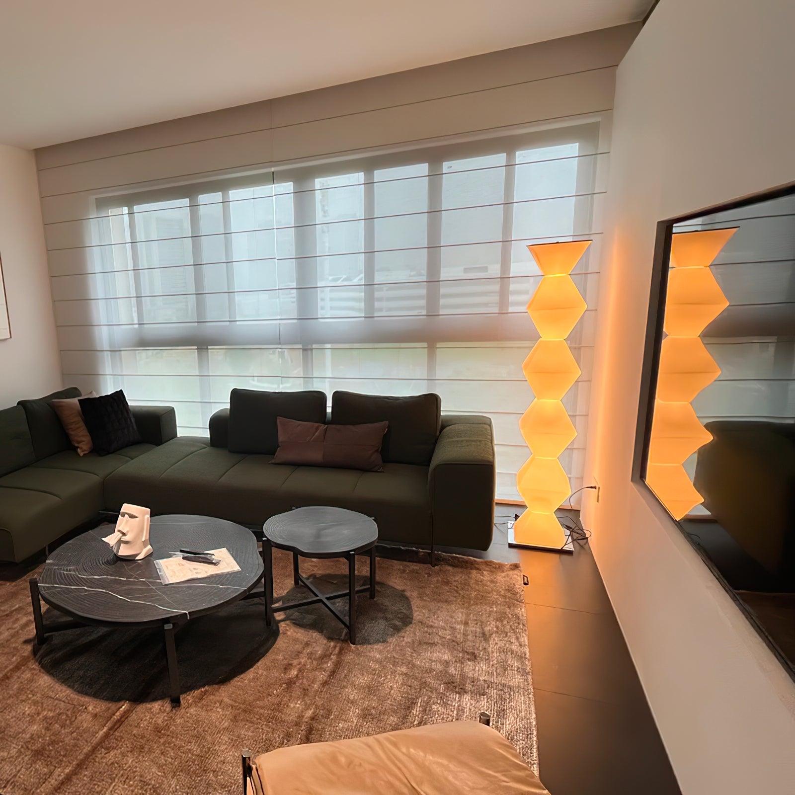 Modern Dickson Floor Lamp for Living Room - Adjustable Brightness LED Standing Light with Remote Control, Perfect for Reading, Relaxing & Home Decor