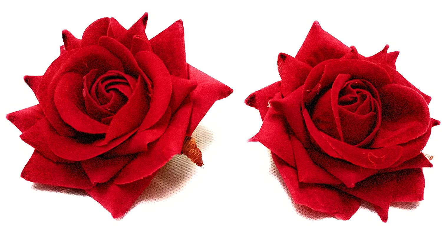 APSAMBR Rose Hair Clip for Women & Girls - Floral Hair Accessories & Hair Pins (2-Pack) - Perfect for Weddings, Parties & Everyday Style