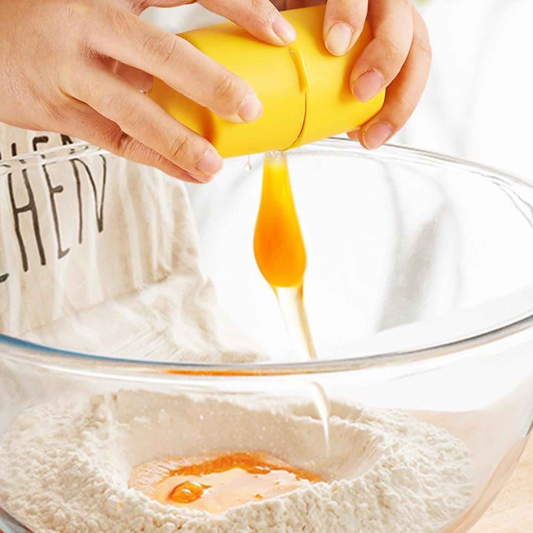 Premium Egg Shell Opener & Cutter Tool - Quick & Easy Egg Topper for Raw Eggs, Kitchen Gadget for Perfect Eggshell Cutting - Ideal for Baking, Cooking & Breakfast Prep (2-Pack, Yellow)