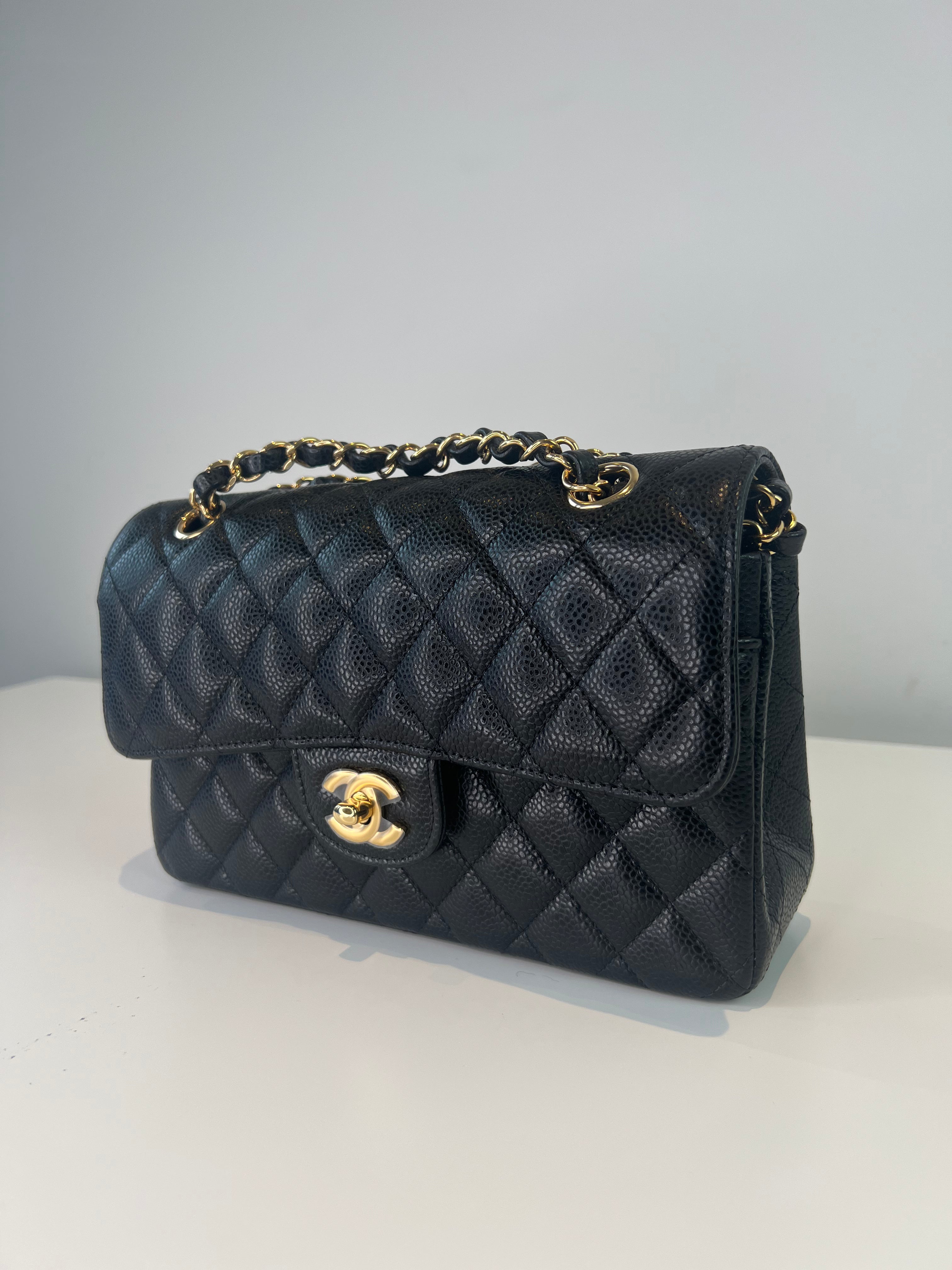 Chanel Classic Flap Medium Black Leather Shoulder Bag - Luxury Designer Handbag for Women | Perfect for Work, Evening Events & Everyday Use