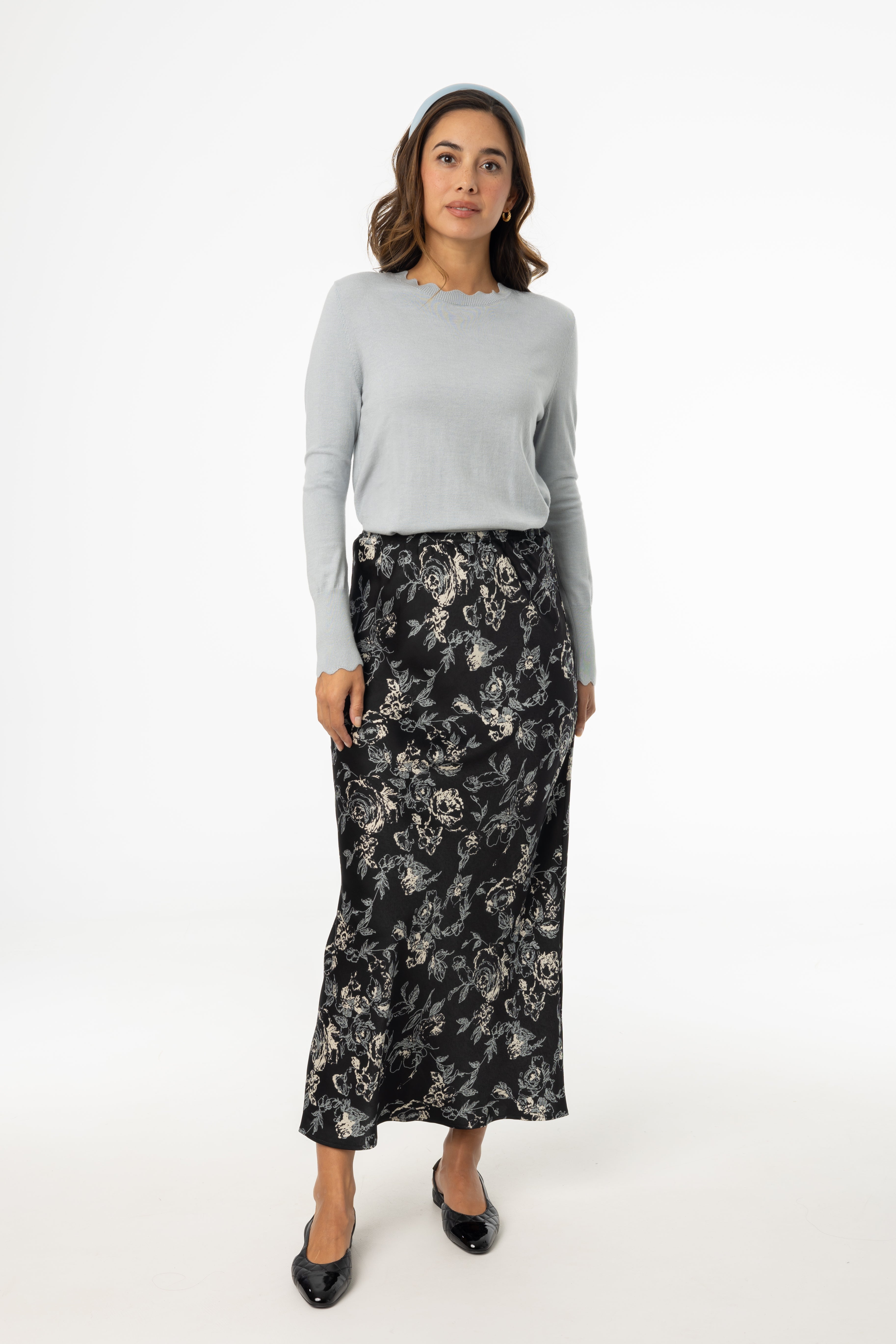 Floral Printed Slip Skirt for Women - Summer Boho Maxi Skirt with Elastic Waist | Perfect for Beach, Vacation & Casual Outfits