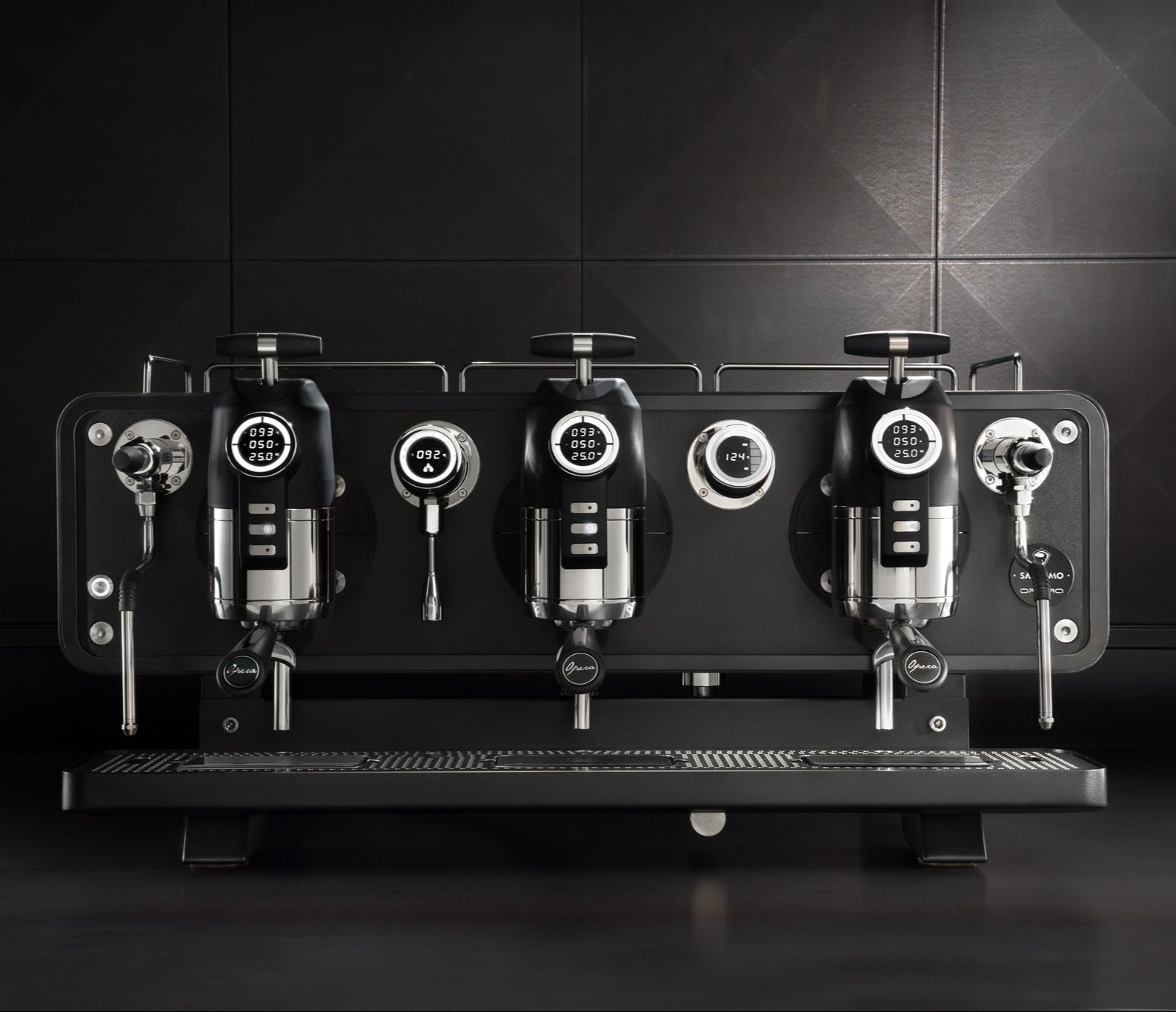 Sanremo Opera 2.0 Commercial Espresso Machine - 3 Group Semi-Automatic Coffee Maker in Black | Perfect for Cafes, Restaurants & Coffee Shops