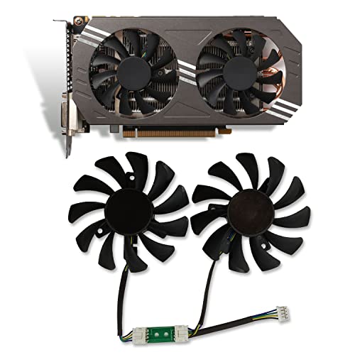 Cavabien GA81S2U 75mm GTX 970 GPU Cooling Fan Replacement for ZOTAC GeForce GTX 970 Graphics Card - 4-Pin PWM Fan (2 Pack) - Perfect for Gaming PC, Workstation & Cryptocurrency Mining Rig Cooling Solutions