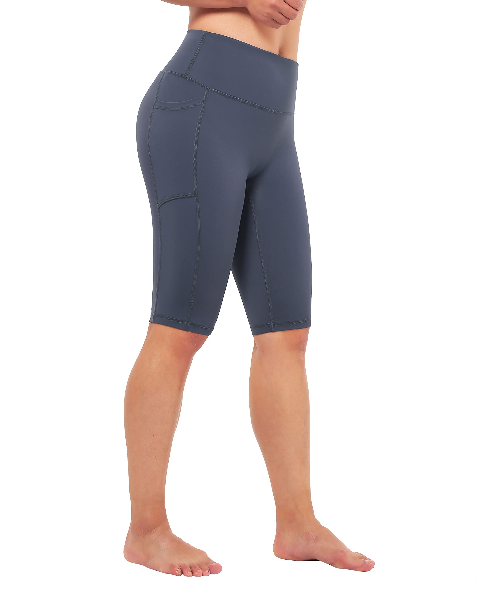 Neonysweets Women's High Waisted Running Shorts with Pockets - Breathable Yoga Workout Shorts for Gym, Jogging & Active Lifestyle