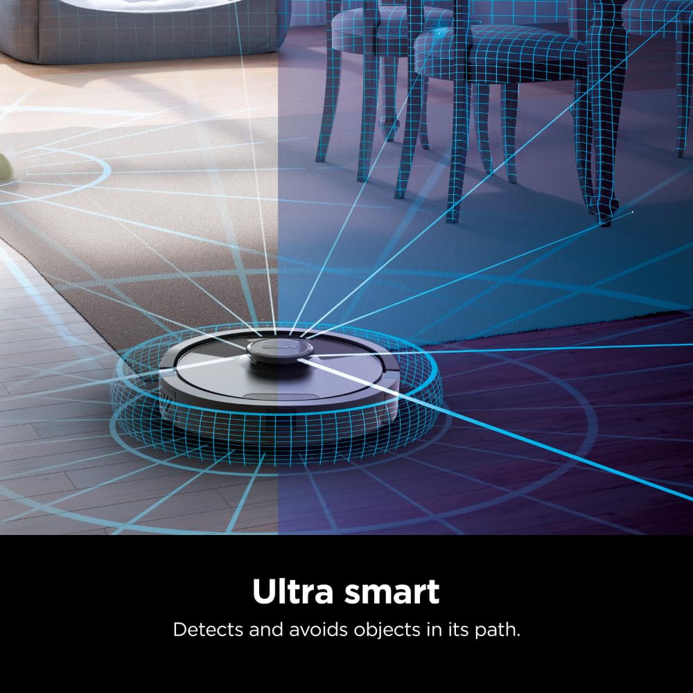 SHARK RV2620WD AI Ultra Robot Vacuum and Mop with Matrix Clean Navigation | CleanEdge Technology | Pet Hair, Carpets & Hard Floors | Alexa Compatible | Black/Mocha | Ideal for Home Cleaning & Smart Home Integration