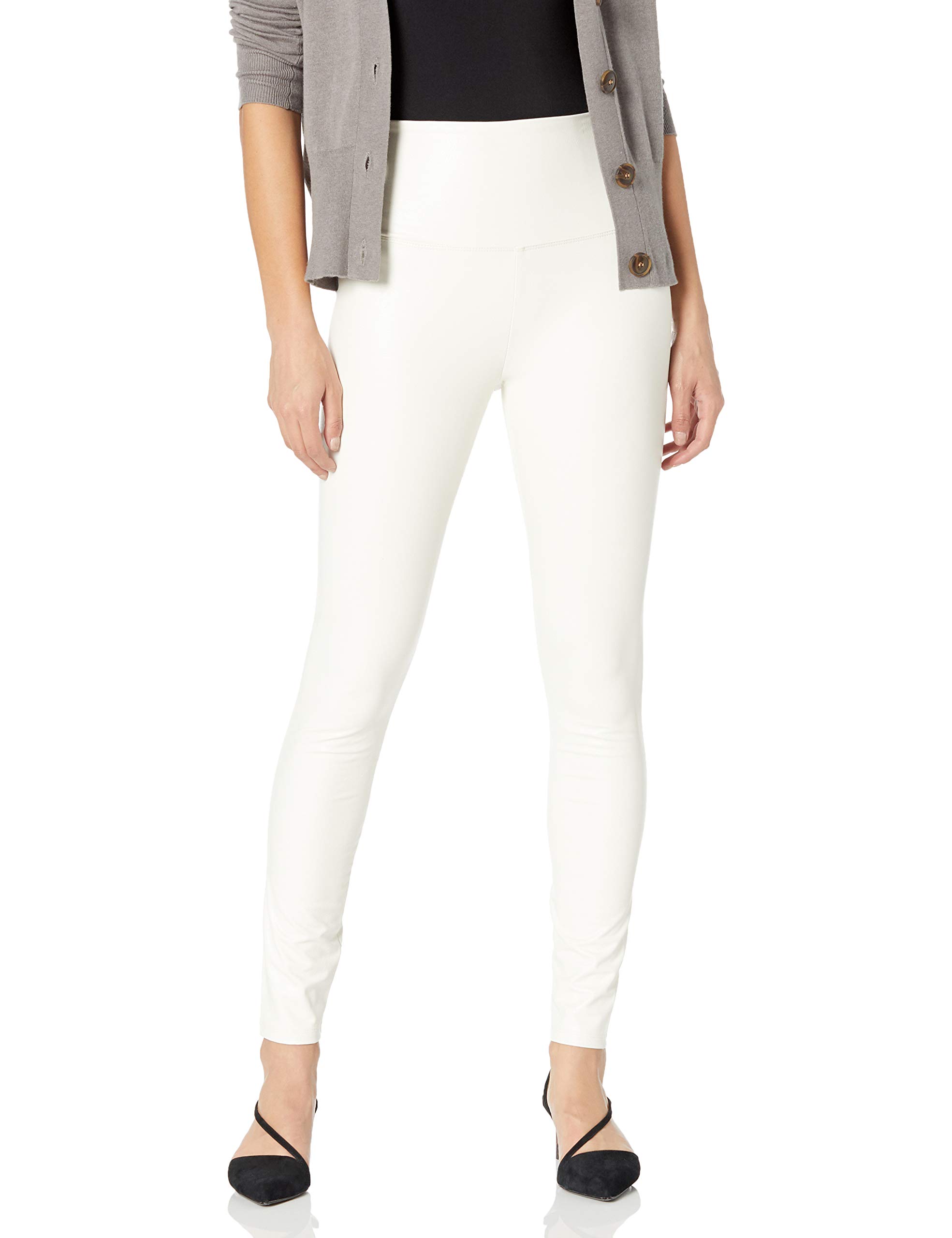 Lyssé Women's Textured Leather Leggings - High Waist Stretch Faux Leather Pants for Casual & Night Out | Perfect for Work, Parties & Date Nights