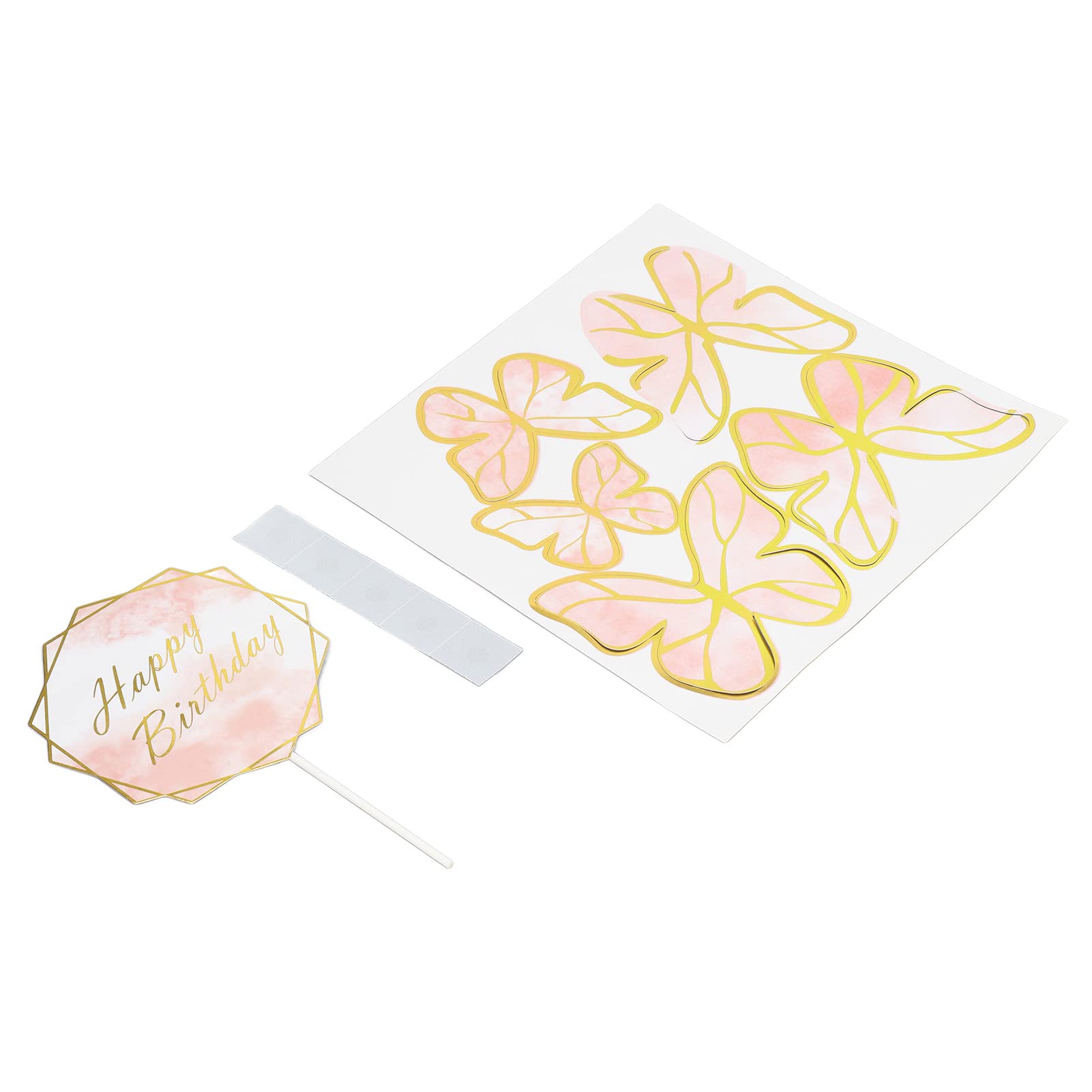 5-Pack High-Strength 3D Butterfly Cake Toppers - Anti-Deformation, Transparent Cake Decorations for Birthday, Wedding & Party Cakes
