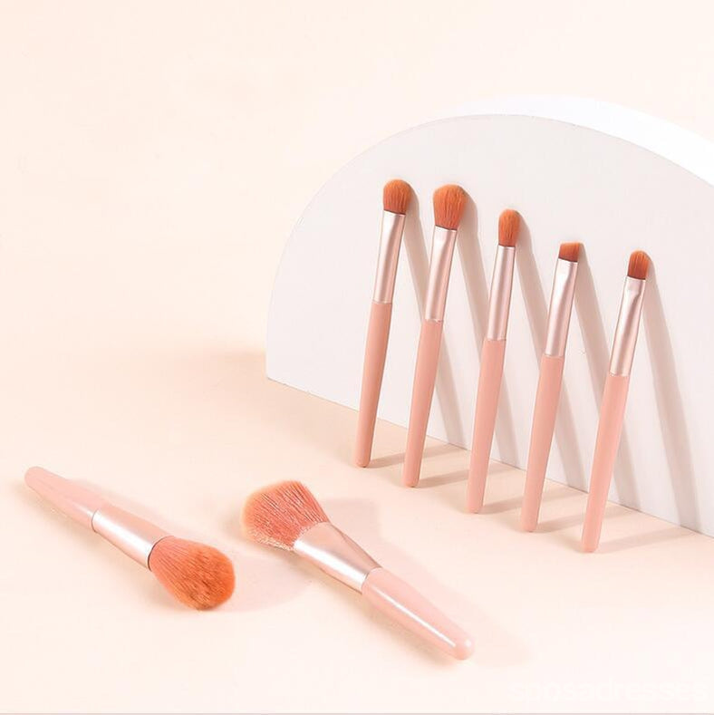 Professional Makeup Brush Set - 8 Piece Mini Cosmetic Brush Kit for Eyeshadow, Blending, Contouring & Foundation | Perfect for Travel, Home & Professional Makeup Artists
