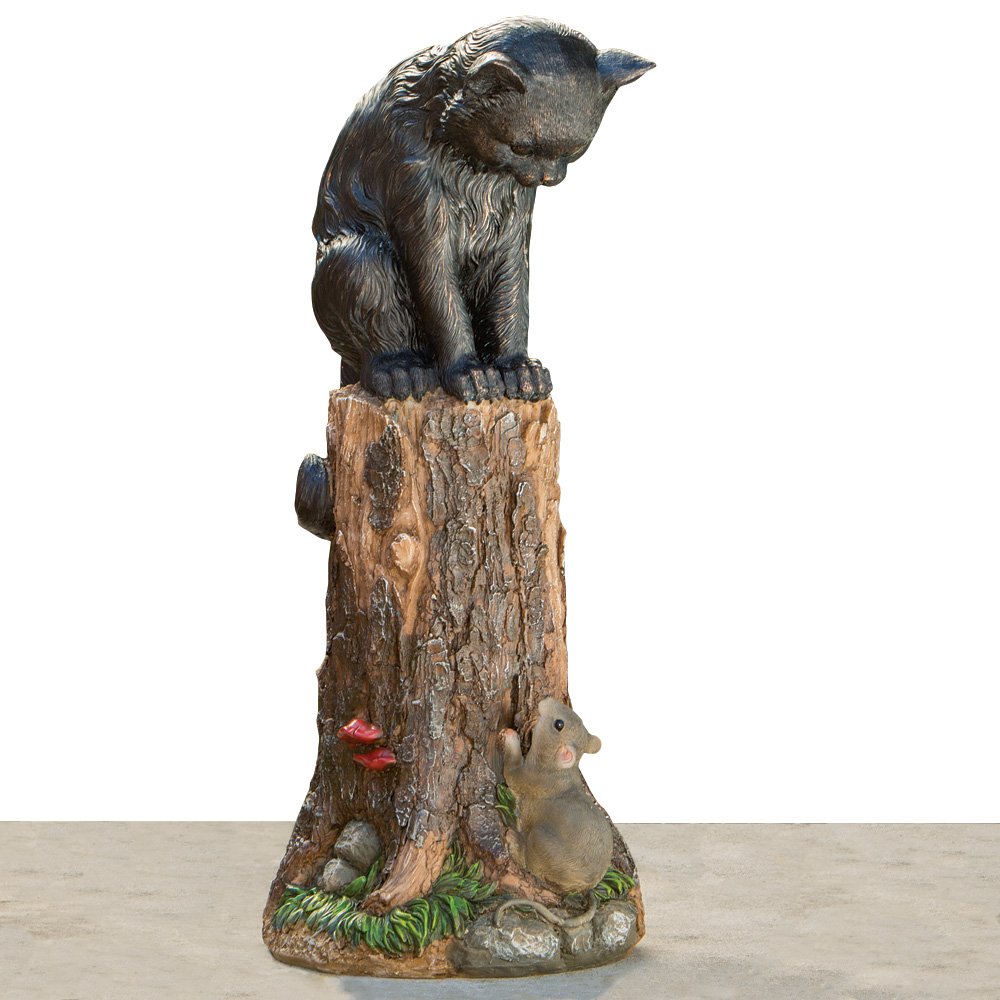 Cat & Mouse Garden Statue - 17