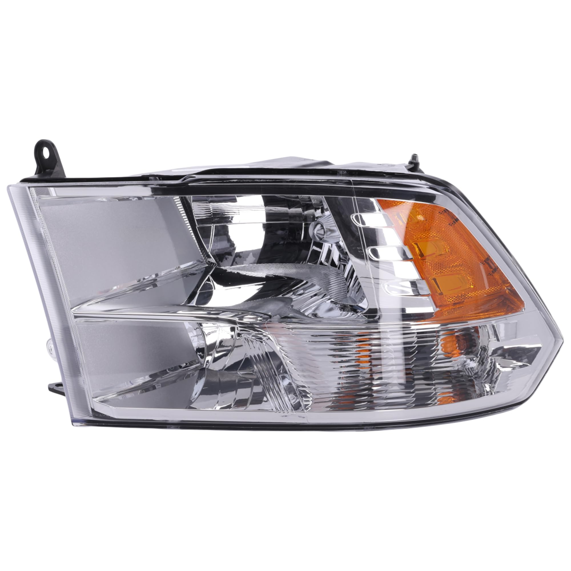 Evan Fischer Driver Side Headlight Assembly for Ram 1500 2013-2018 & 2500 - Halogen Quad Light Replacement (CAPA Certified) - Fits Models Without DRL - Replaces OEM# 68096439AJ - Perfect for Night Driving & Off-Road Adventures