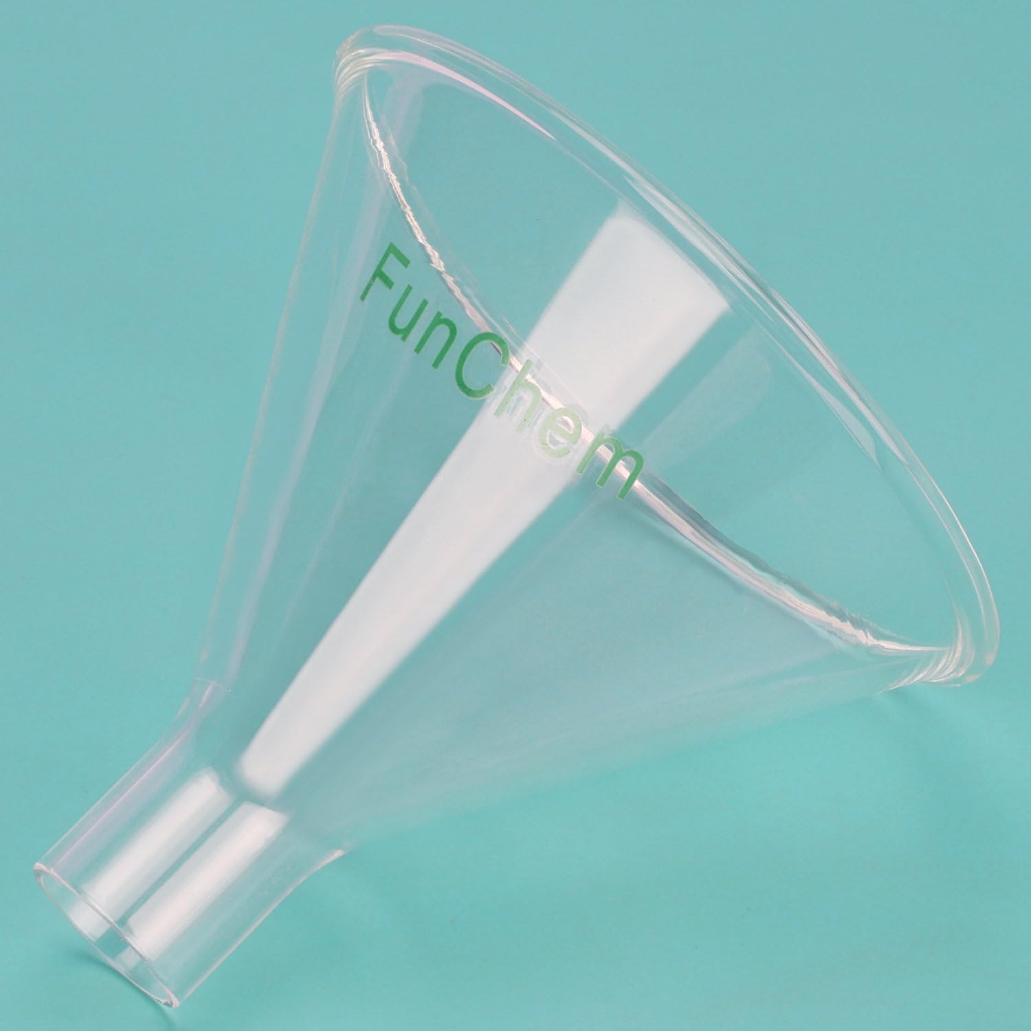 Premium Borosilicate Glass Powder Funnel - 100mm Top Diameter, Heavy Wall Short Stem Lab Funnel for Chemistry, Pharmaceuticals & Essential Oils - Perfect for Precise Powder Transfer in Laboratories, Home Brewing & DIY Projects