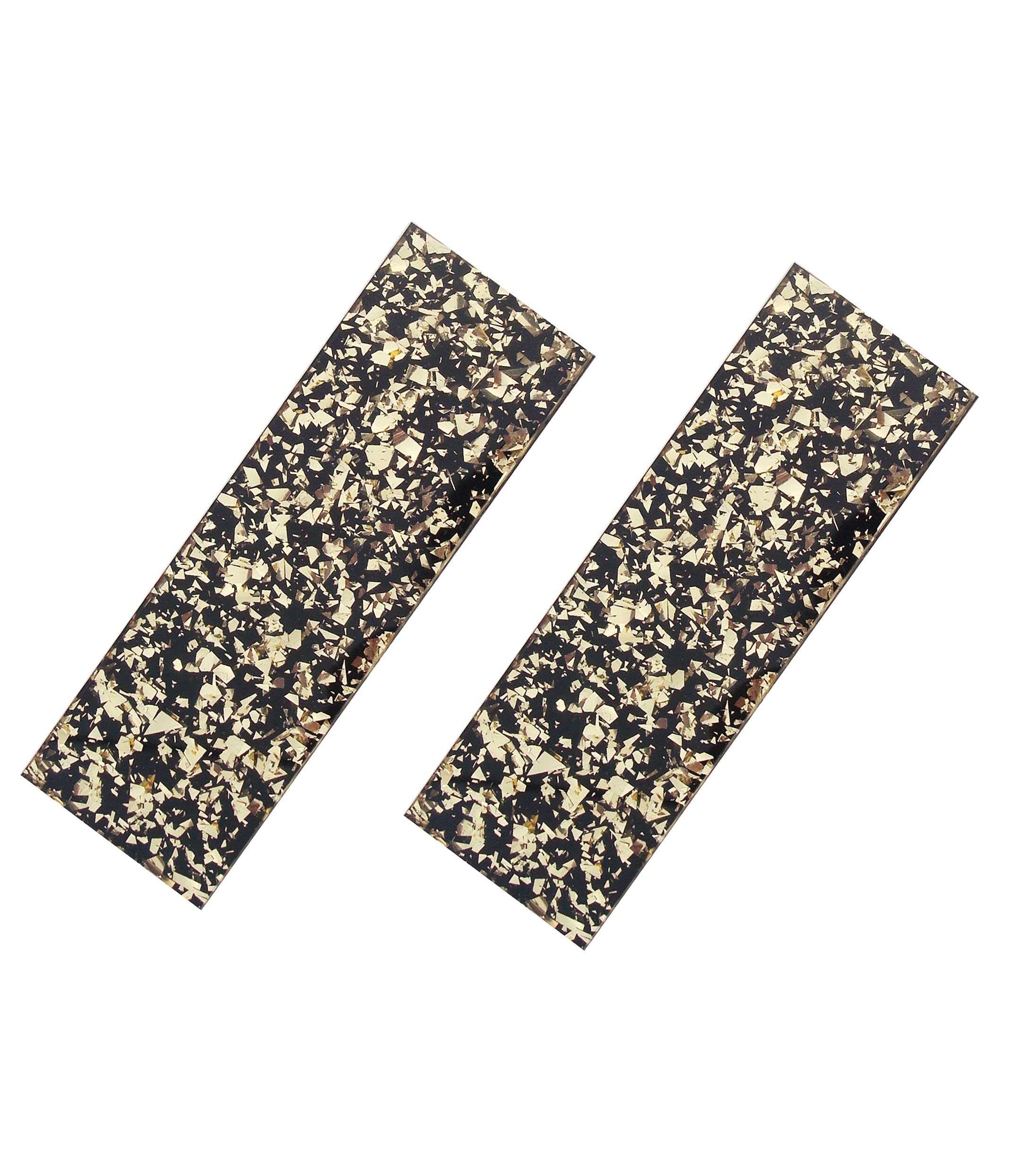 2 Pcs Gold Acrylic Knife Handle Scales - DIY Knife Making Blanks for Custom Blades - Perfect for Knife Crafting, Woodworking & Outdoor Survival Tools