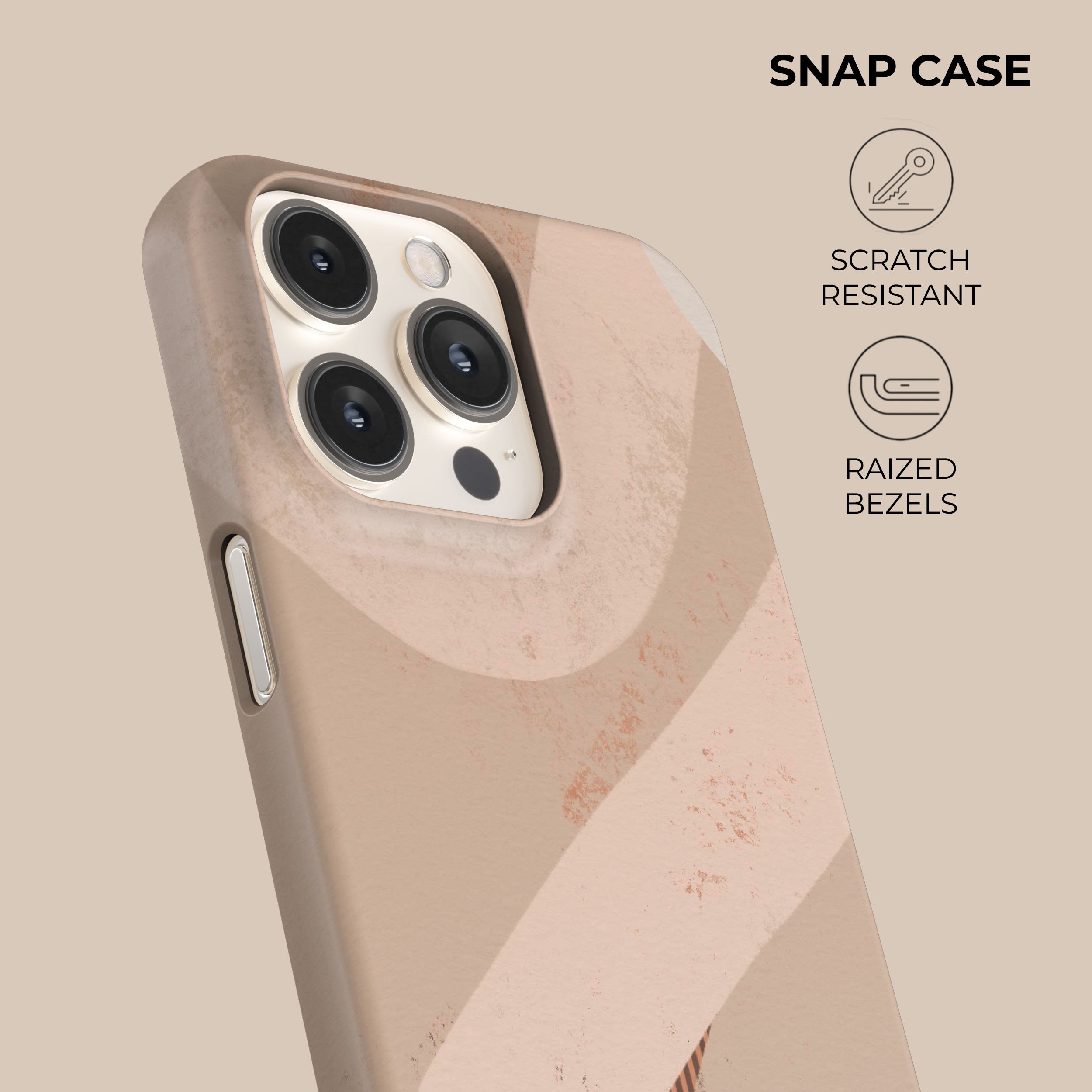 Eco-Friendly Beige Organic Phone Case - Biodegradable & Sustainable Cover for iPhone & Samsung - Perfect for Everyday Use, Travel & Outdoor Activities