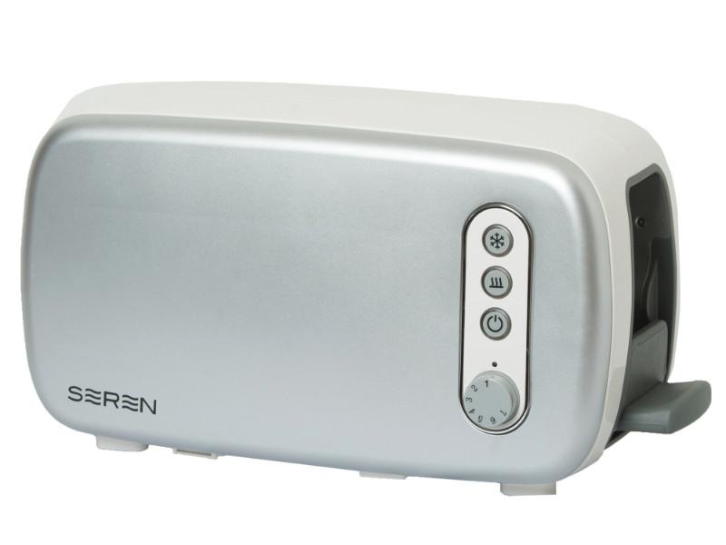 BergHOFF Seren 2-Piece Side Loading Toaster with Silver/Chrome Panel - Perfect for Breakfast, Brunch & Small Kitchens - Compact & Stylish Toaster for Bagels, Bread & Pastries