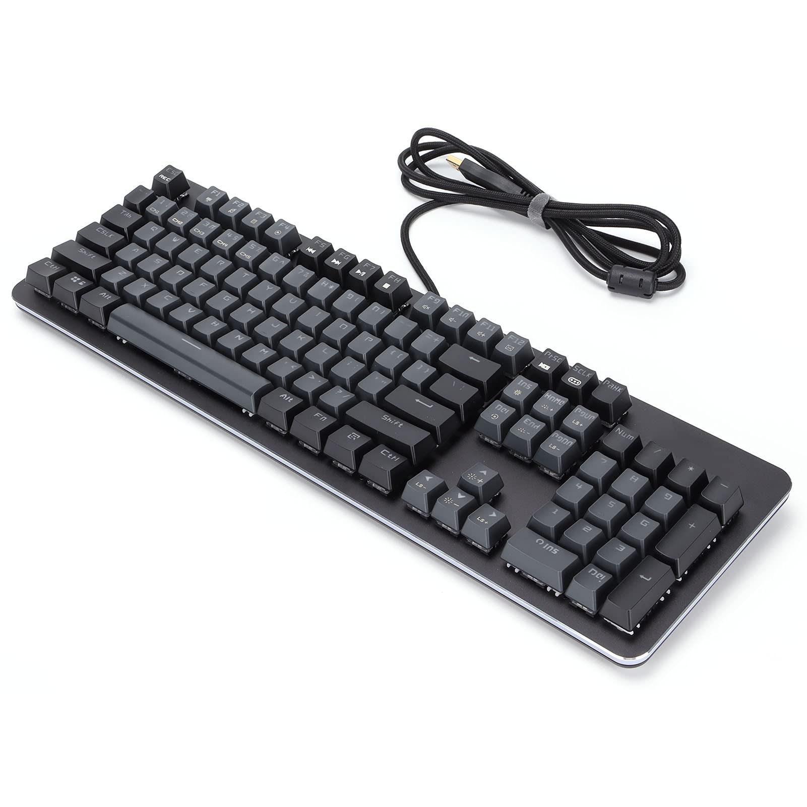 RGB Backlit Mechanical Gaming Keyboard - 104 Keys USB Wired Keyboard with Suspension Keycaps for PC Gamers | Compatible with Windows XP/7/8/10 Desktop & Laptop | Perfect for Esports, Office Work & Late-Night Gaming Sessions
