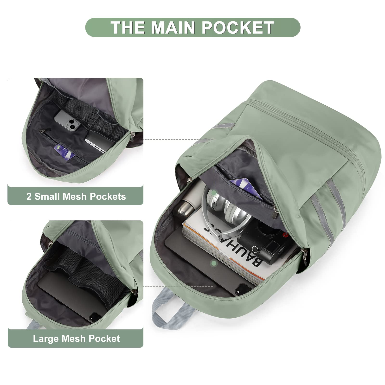 Coofay Waterproof Gym Backpack for Women - Lightweight Sports Backpack with Shoe Compartment & Laptop Sleeve - Perfect for Workout, Travel, Yoga & Daily Commute