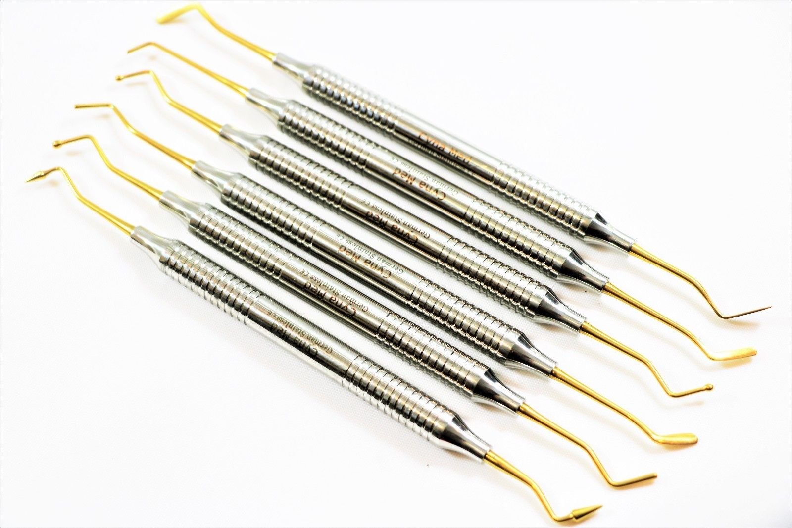 Premium Titanium-Coated German Dental Instruments Set - 6PCS Composite Separating Filling Probe Spatula Scaler for Professional Dentists & Dental Clinics | Ideal for Restorative Procedures, Cavity Prep & Cosmetic Dentistry