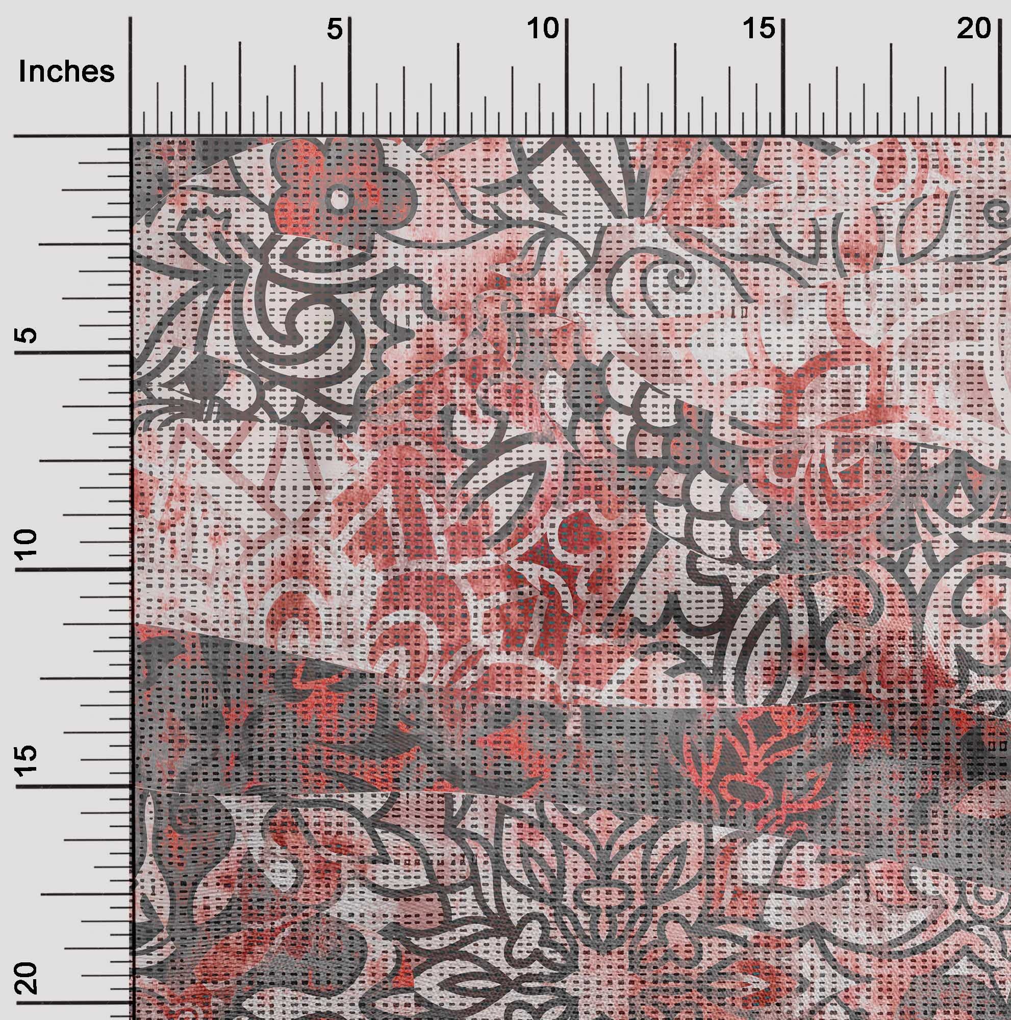 oneOone Rayon Gray Fabric - 56 Inch Wide Printed DIY Sewing Material for Clothing & Crafts | Perfect for Asian-Inspired Dresses, Blouses, and Home Decor Projects
