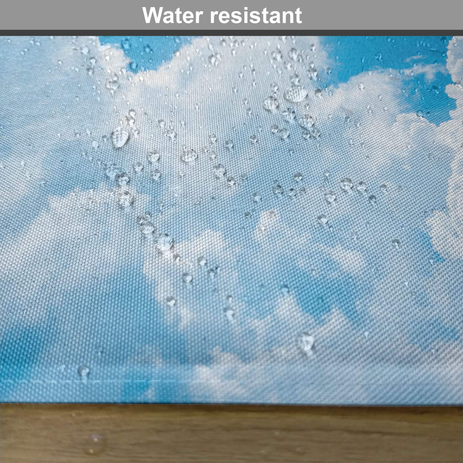 Ambesonne 4-Piece Cloud Design Placemats Set - Sky Blue & White Washable Fabric Dining Mats for Kitchen Table Decor | Perfect for Home, Restaurant, and Outdoor Picnic Use