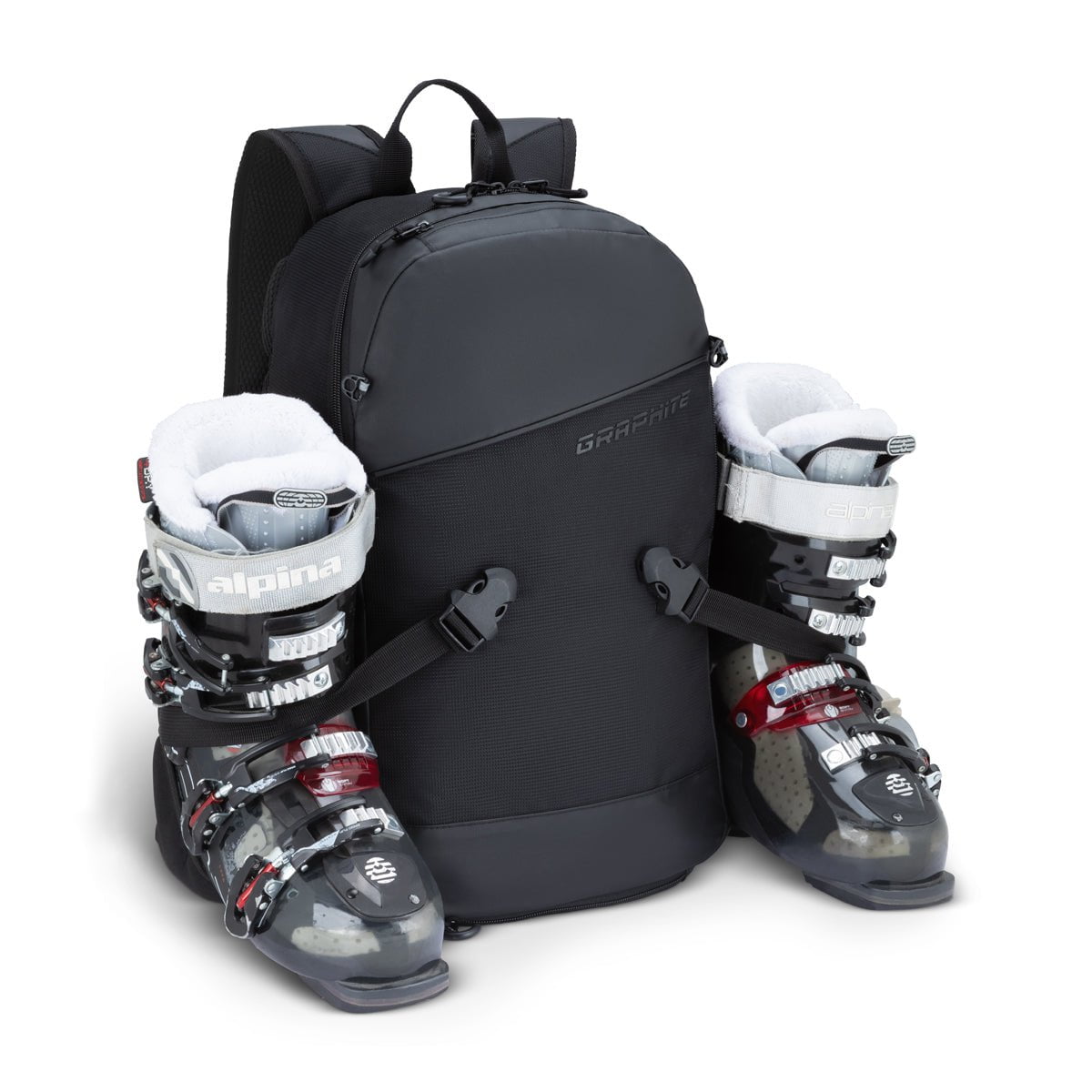 Premium Graphite Ski Boot Backpack - Lightweight & Durable Ski Gear Carrier for Men & Women - Perfect for Ski Trips, Mountain Adventures & Travel