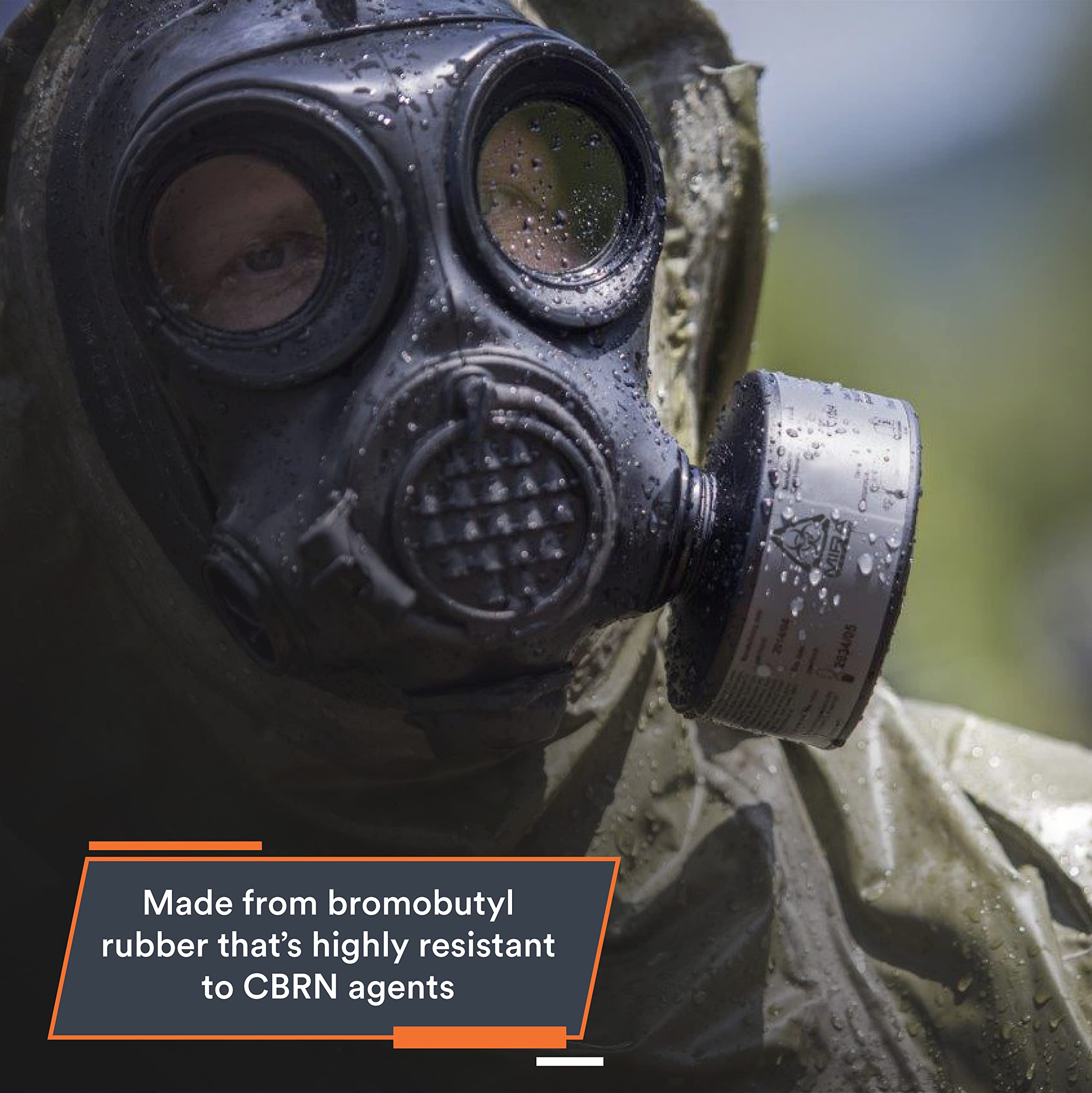 MIRA SAFETY CM-7M Full Face CBRN Gas Mask - Military Grade Chemical & Biological Respirator for NBC Protection - Ideal for Emergency Preparedness, Industrial Safety & Survival Scenarios
