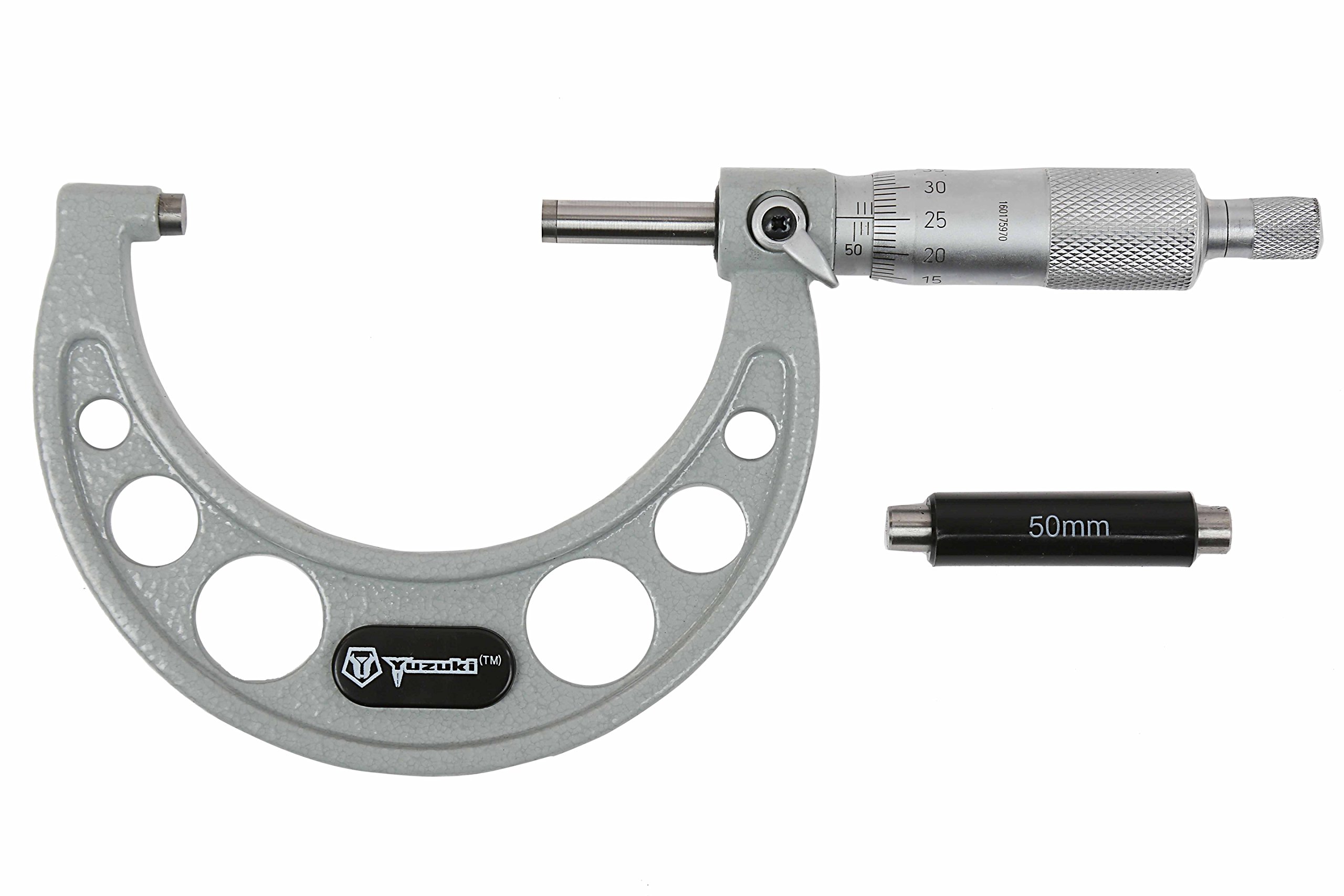 Precision Yuzuki Outside Micrometer 50-75mm - Digital Caliper Tool for Metalworking, Machining & Engineering - Silver Finish (Ideal for Workshop, Automotive Repair & Quality Control)