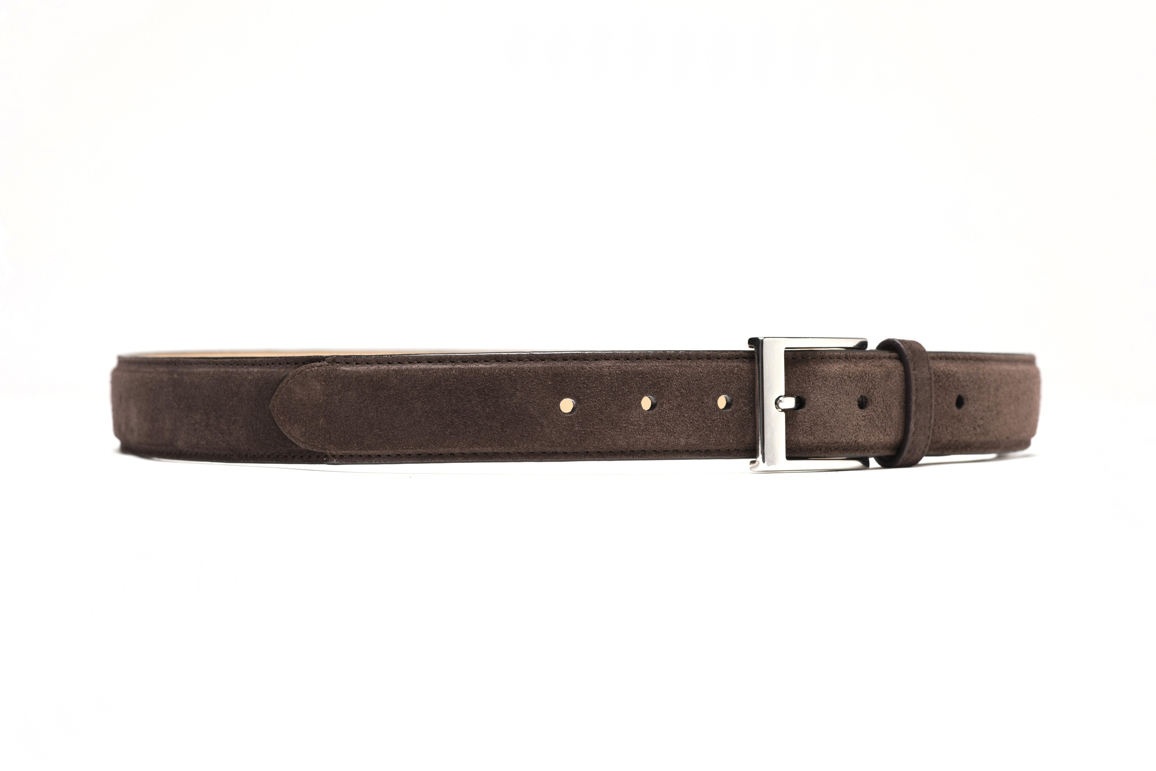 Premium Dark Brown Suede Flat Belt for Men & Women - Classic Casual & Formal Wear Accessory for Jeans, Dresses & Office Attire