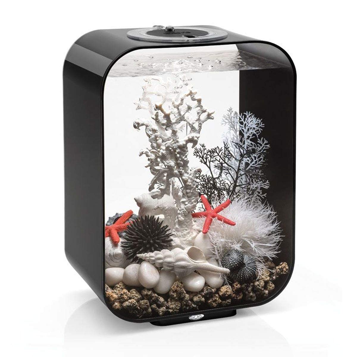biOrb Life 15 Acrylic 4-Gallon Aquarium with Remote-Controlled Multi-Color LED Lights - Modern Compact Fish Tank for Tabletop, Desktop, Office or Home Decor - Perfect for Betta Fish, Small Aquatic Pets & Relaxation