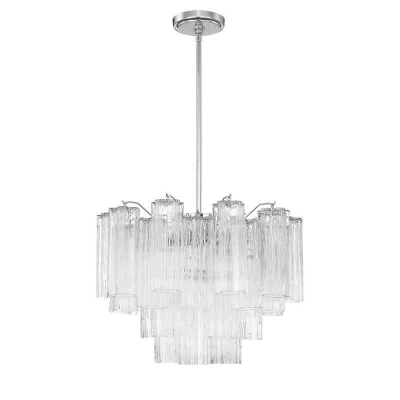 Addens 6-Light Modern Crystal Chandelier - Elegant Dining Room Ceiling Light Fixture for Home Decor, Perfect for Living Room, Bedroom or Entryway Lighting