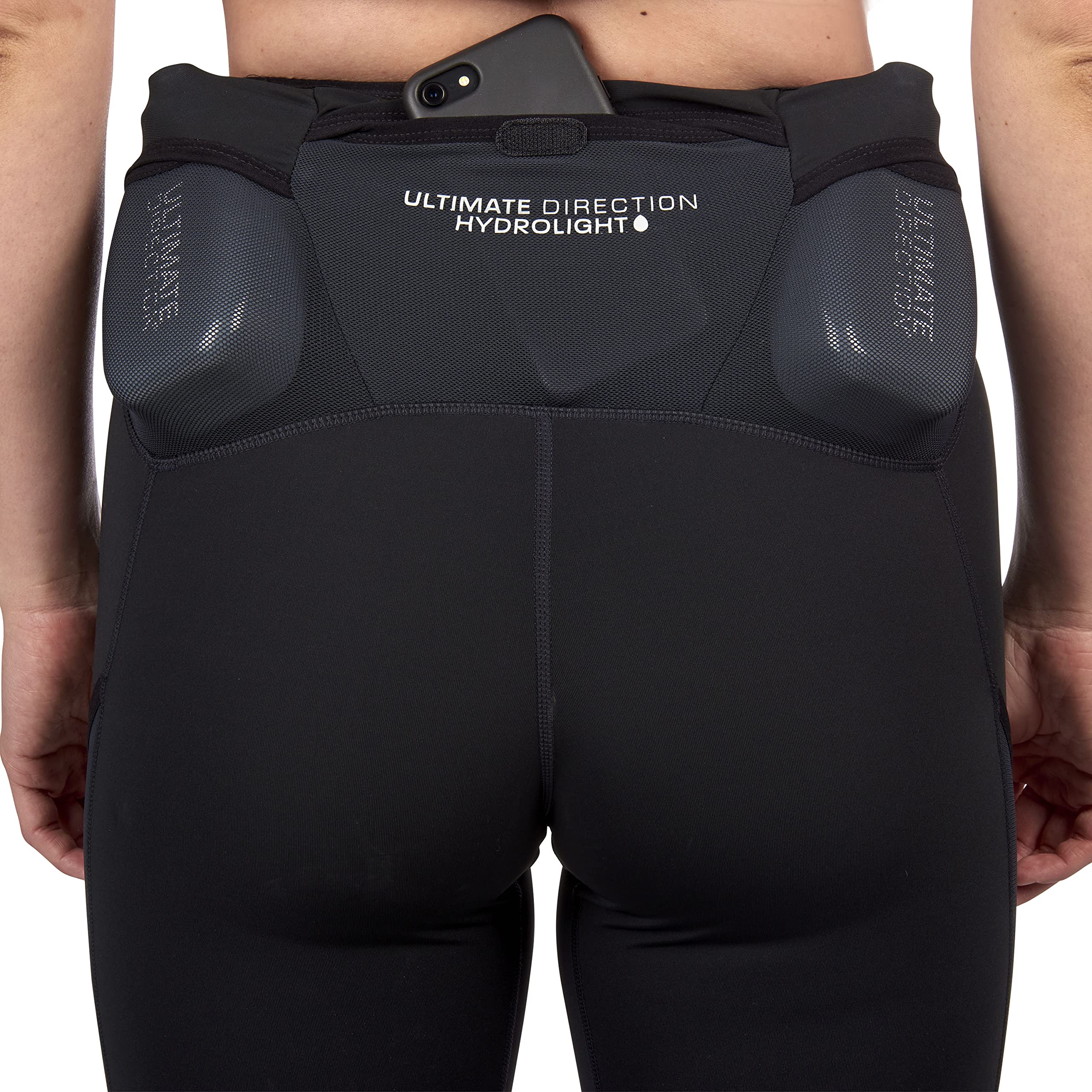 Ultimate Direction Women's Hydro Performance Running Tights with Pockets & Water Bottles - Moisture-Wicking, High Waist Yoga Leggings for Running, Hiking & Gym Workouts