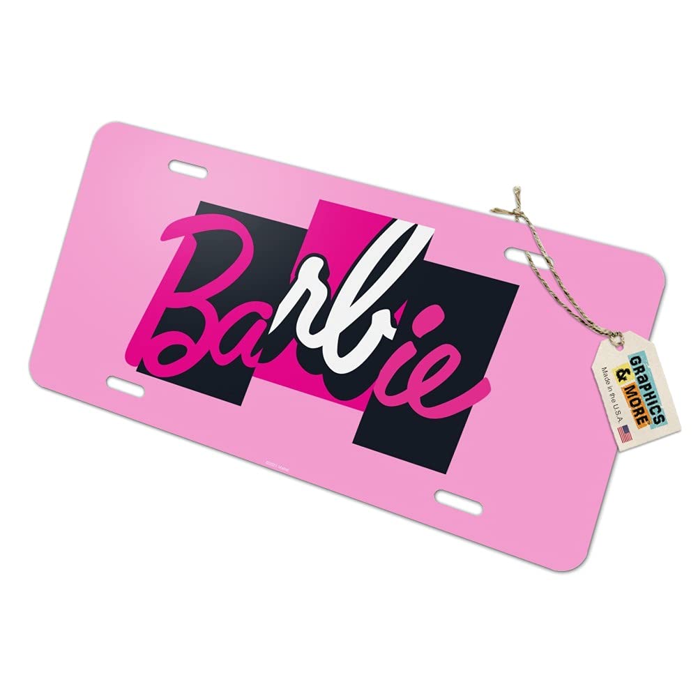 Barbie Panel Logo Novelty Metal Vanity Tag License Plate - Custom Car Decoration & Room Decor for Girls