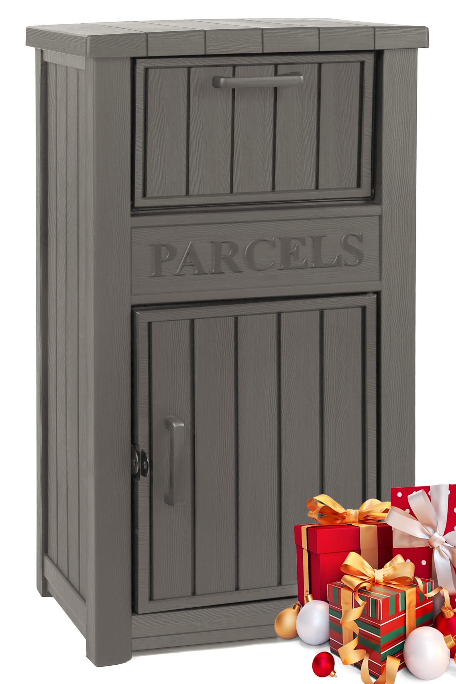 Secure Lockable Outdoor Package Delivery Box - Extra Large Capacity Porch Drop Box for Parcels & Mail | Weatherproof Storage Solution for Home, Apartment & Business Deliveries | Perfect for Front Door, Backyard & High-Traffic Areas