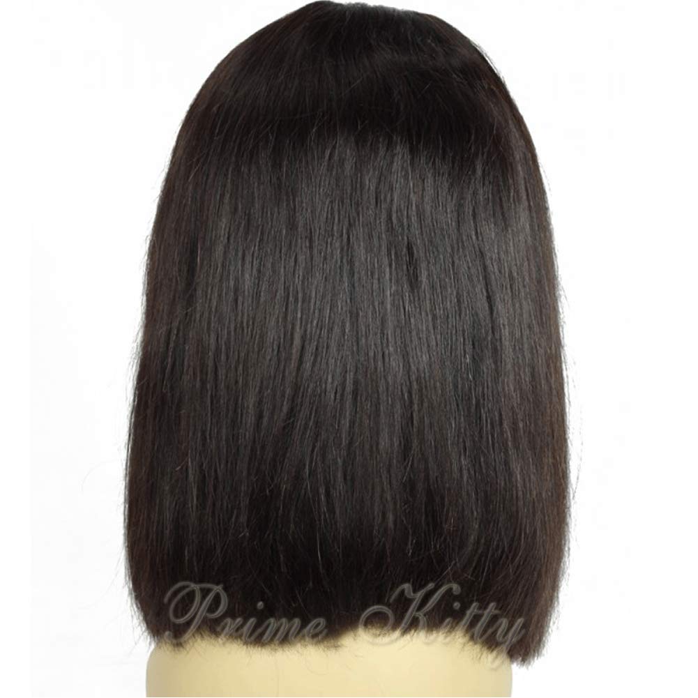 1X4 U Part Wig Human Hair Wigs for Black Women - 9A Virgin Straight Wigs (150% Density, 14