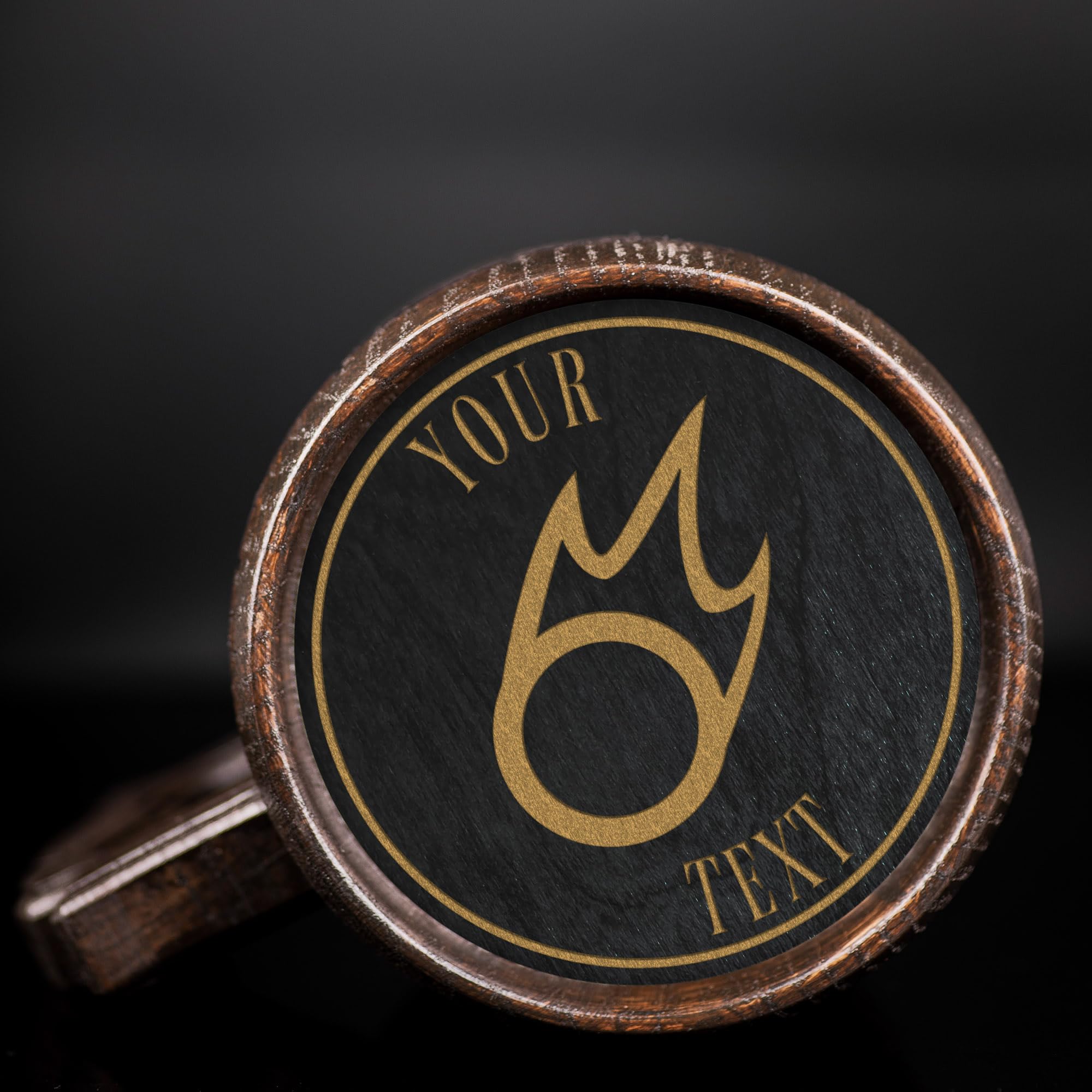 FF XIV Black Mage Custom Beer Mug - Personalized Stein & Wooden Tankard - Unique Gamer Geek Gift for Men, Dad, Father - Perfect for Anniversary, Birthday & Wedding - Great for Gaming Parties, D&D Nights & Fantasy Themed Events