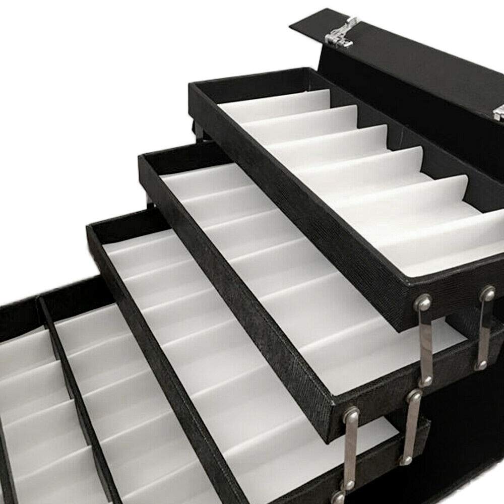 48 Pcs Foldable Sunglasses Case - Large Portable Eyeglass Display Organizer for Sunglasses Storage - Black | Perfect for Travel, Retail Display & Eyewear Protection