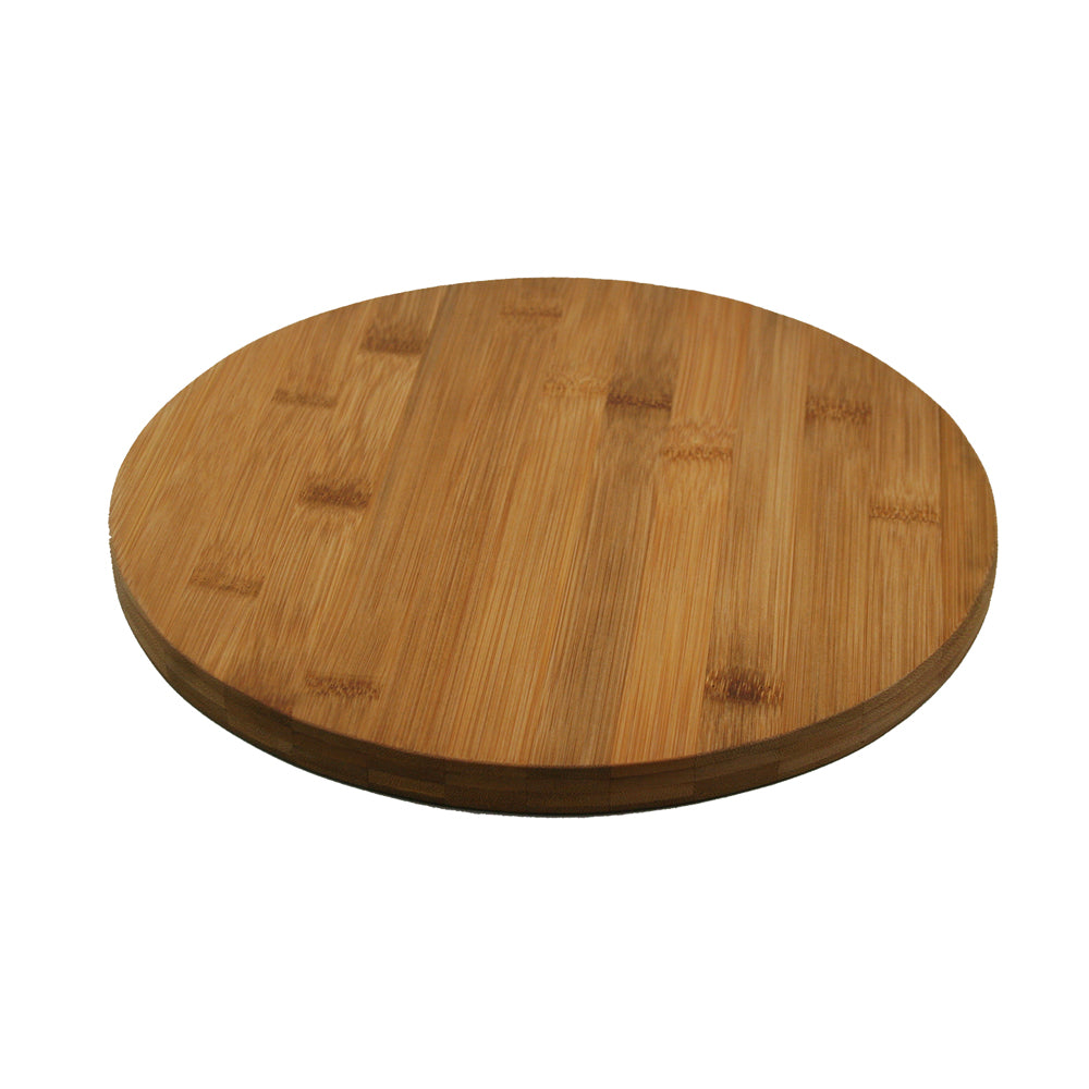 TreeChoice 11 x 7/8 Inch Round Wood Cutting Board - Natural Bamboo Kitchen Chopping Board for Fruits, Vegetables & Meat - Perfect for Food Prep, Serving & Home Decor