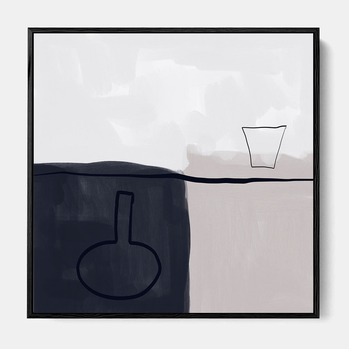 Still Life Abstract Framed Canvas Wall Art - Modern Home Decor for Living Room, Bedroom & Office