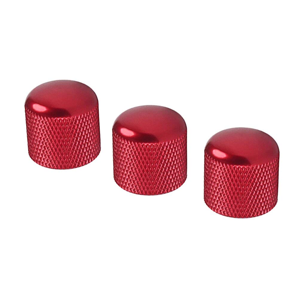 3-Piece Guitar Tone & Volume Knobs - Premium Potentiometer Caps for Electric Guitar & Bass - Perfect for DIY Repairs & Custom Upgrades